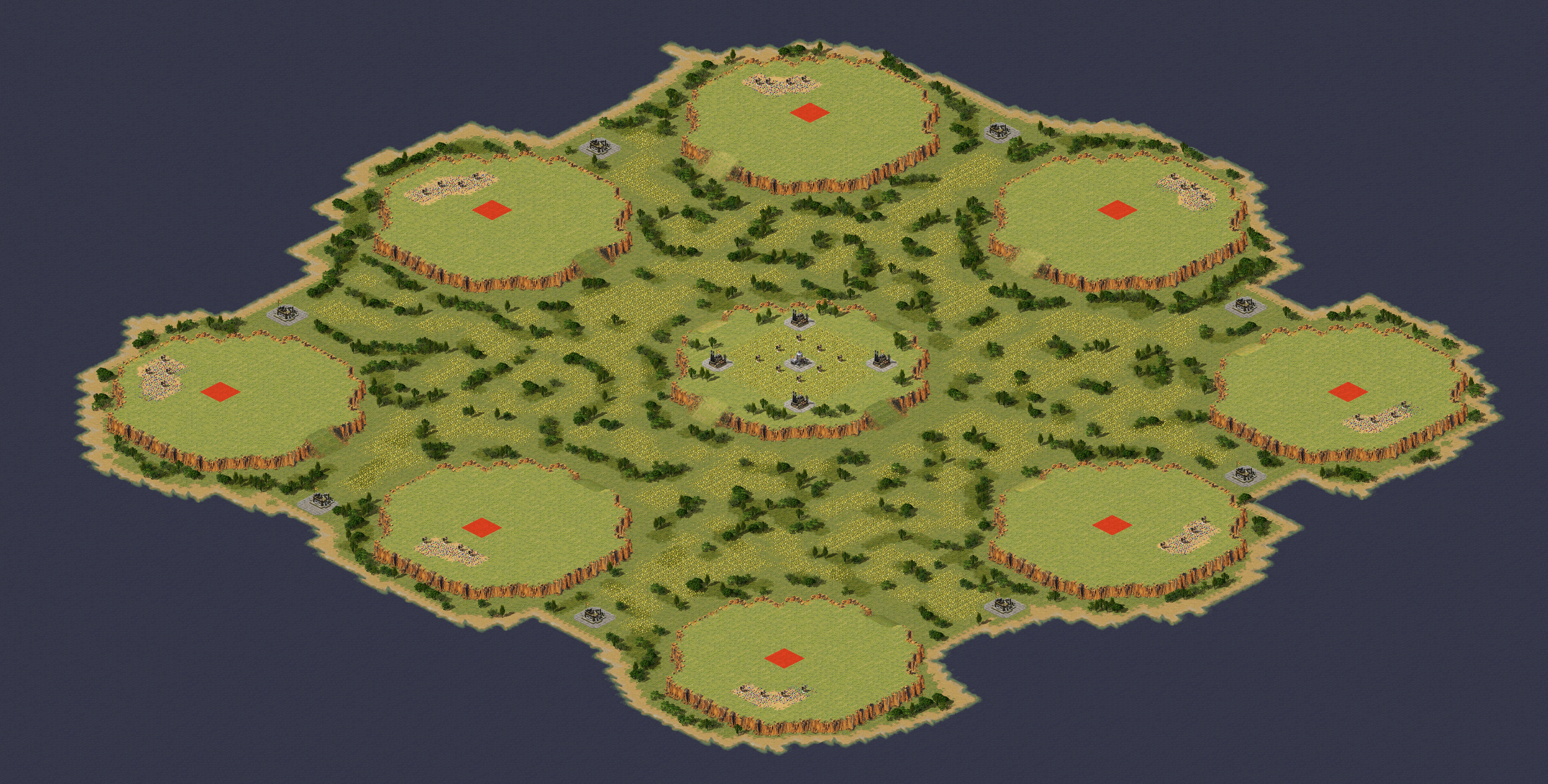 Rendered map: 1v7海礁