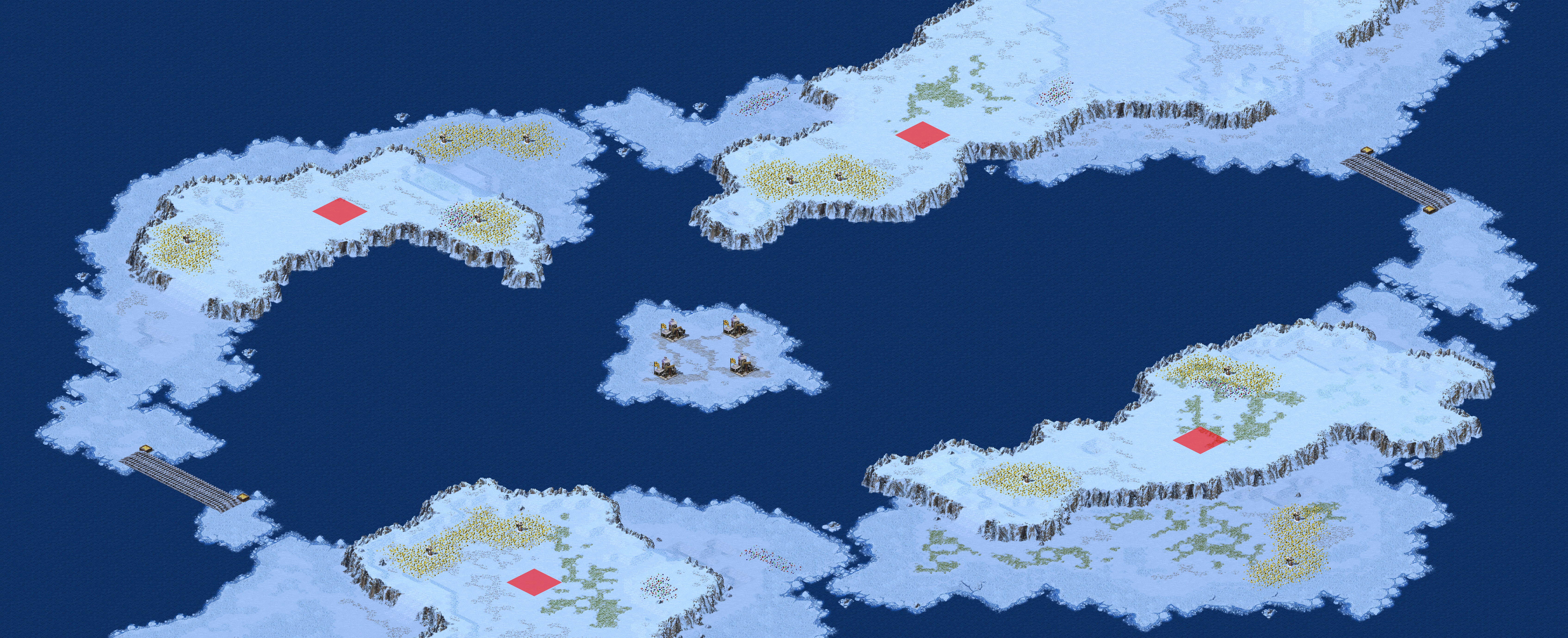 Rendered map: 白令海峡（2v2）-赛事专用