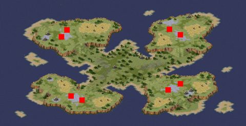 Rendered preview of X Isle (2v2v2v2)