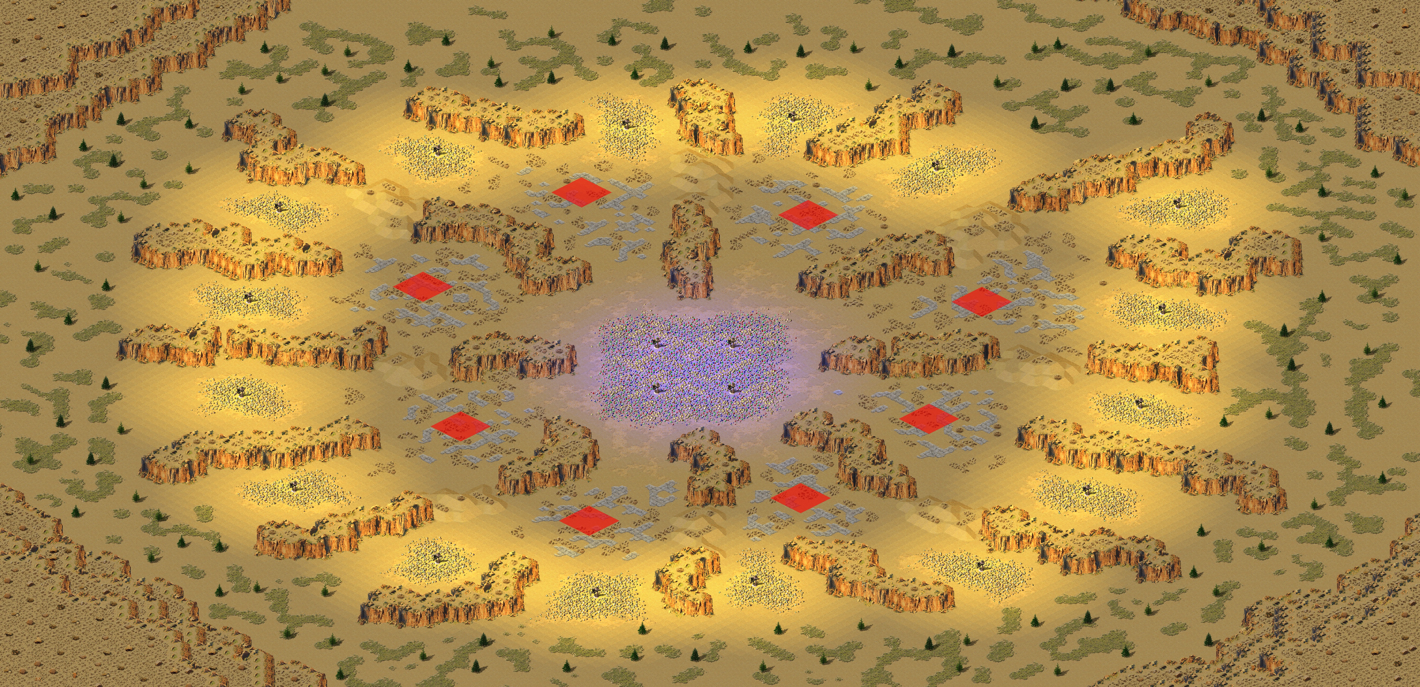 Rendered map: 红警混战王25029-忘忧谷