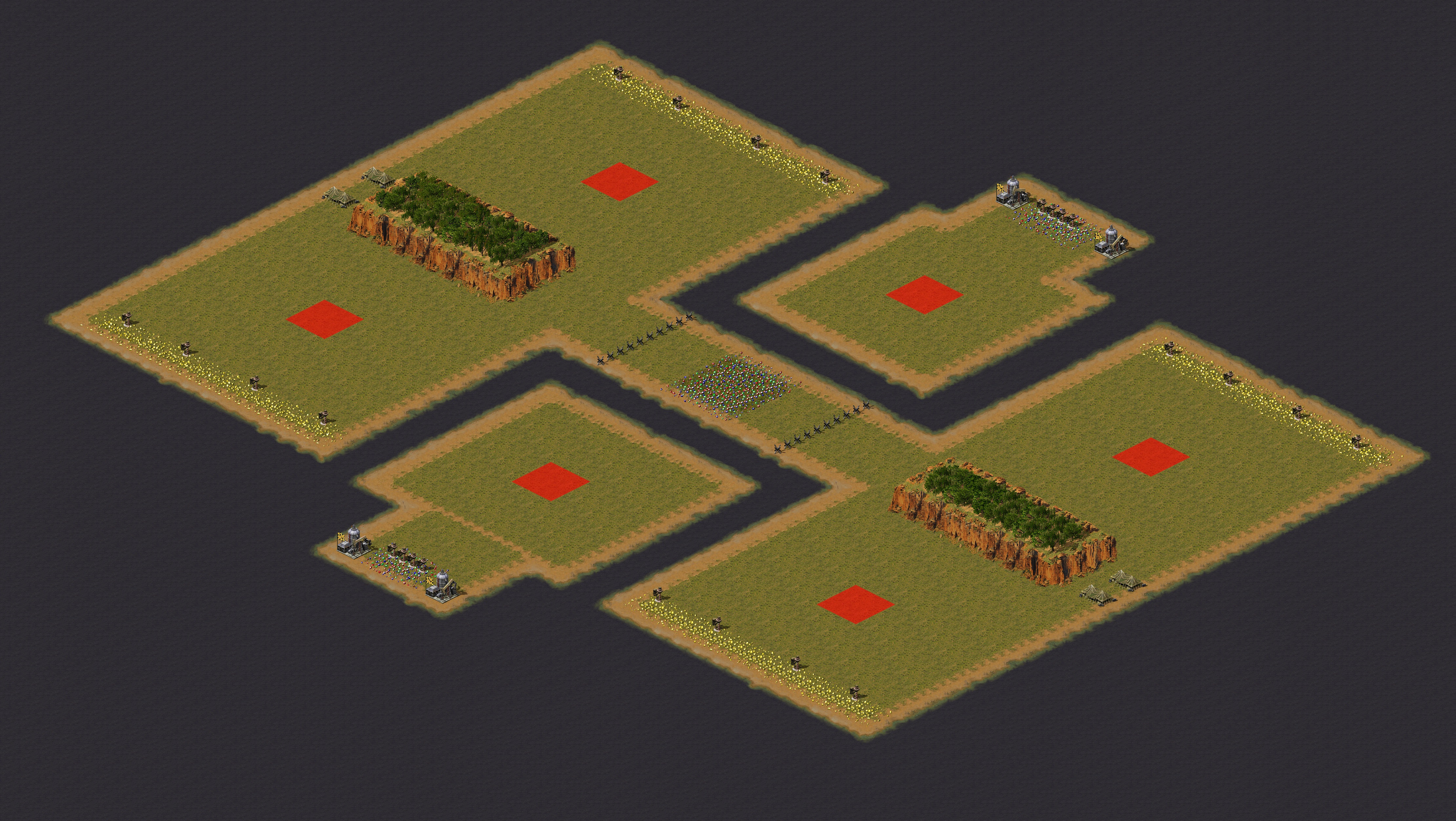 Rendered map: 3v3 Border Wars