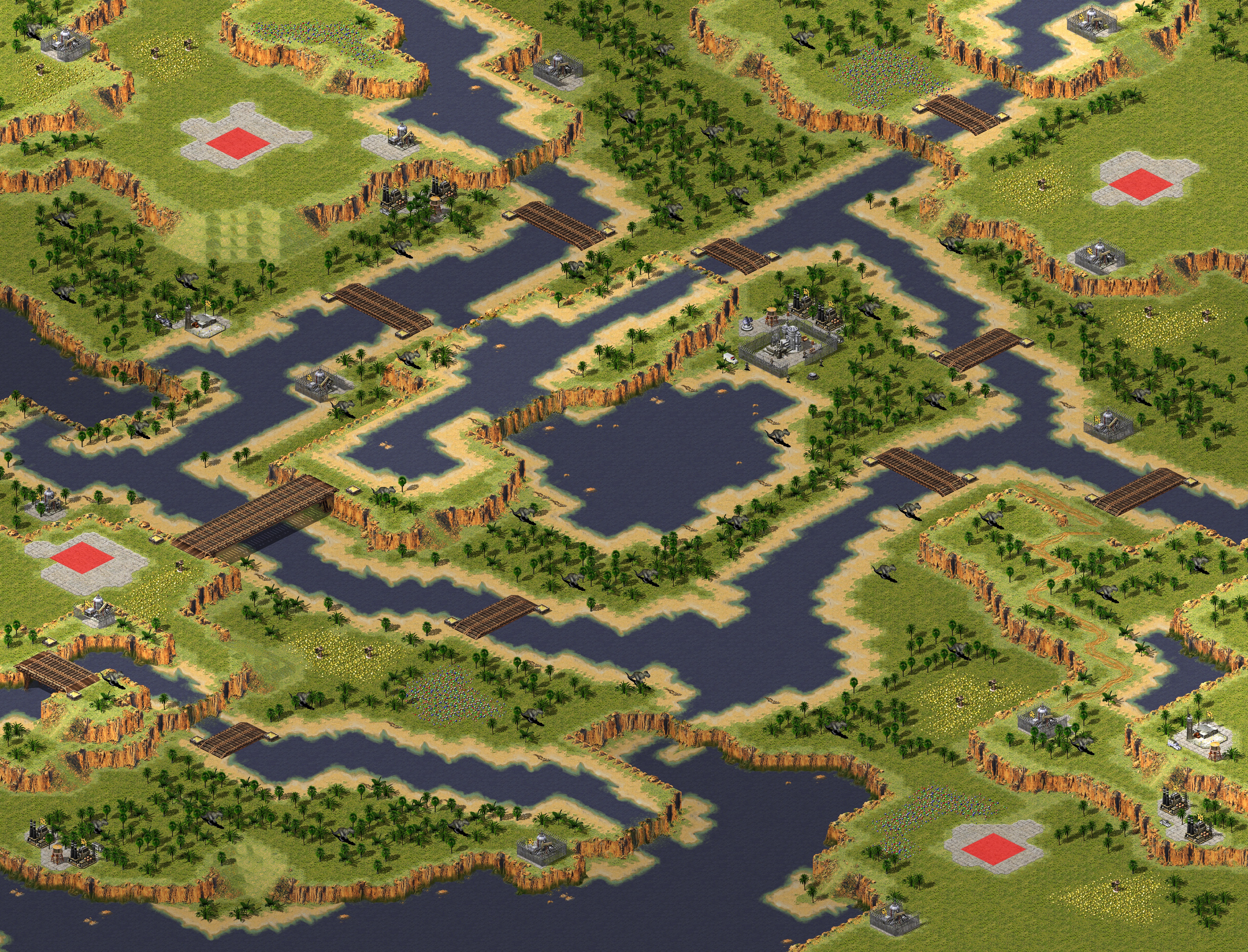 Rendered map: Jurasic Park