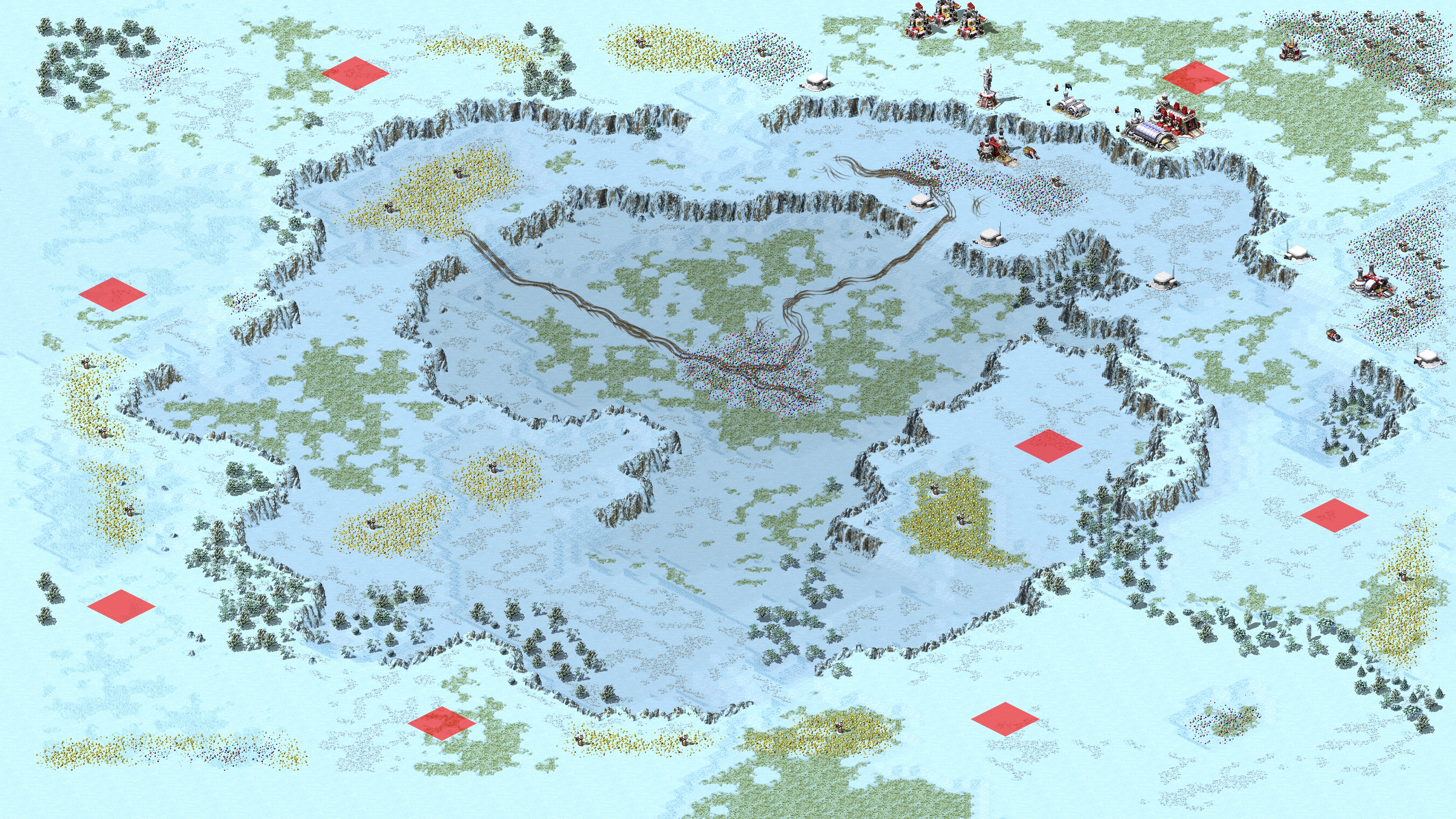 Rendered map: Snowy Field [Handicap]