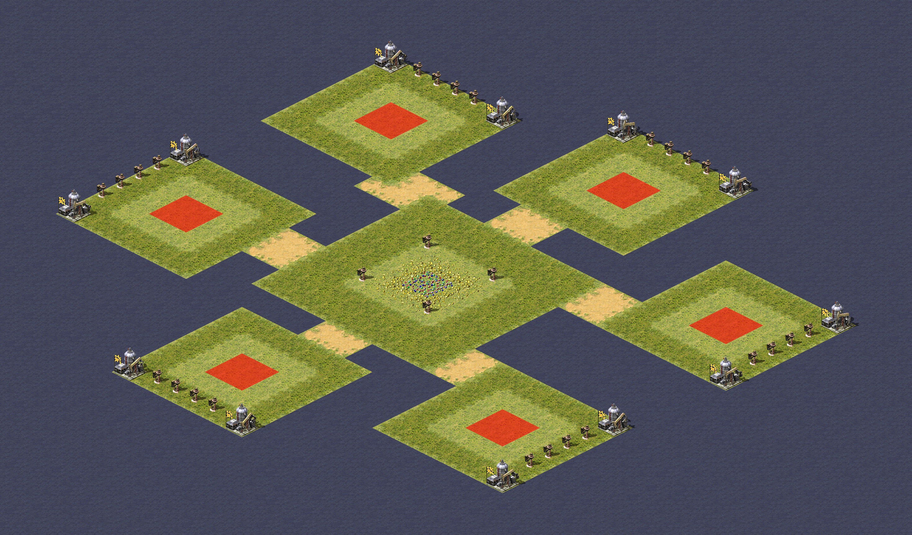 Rendered map: Six Petals Patch - Allied-Soviet Balanced
