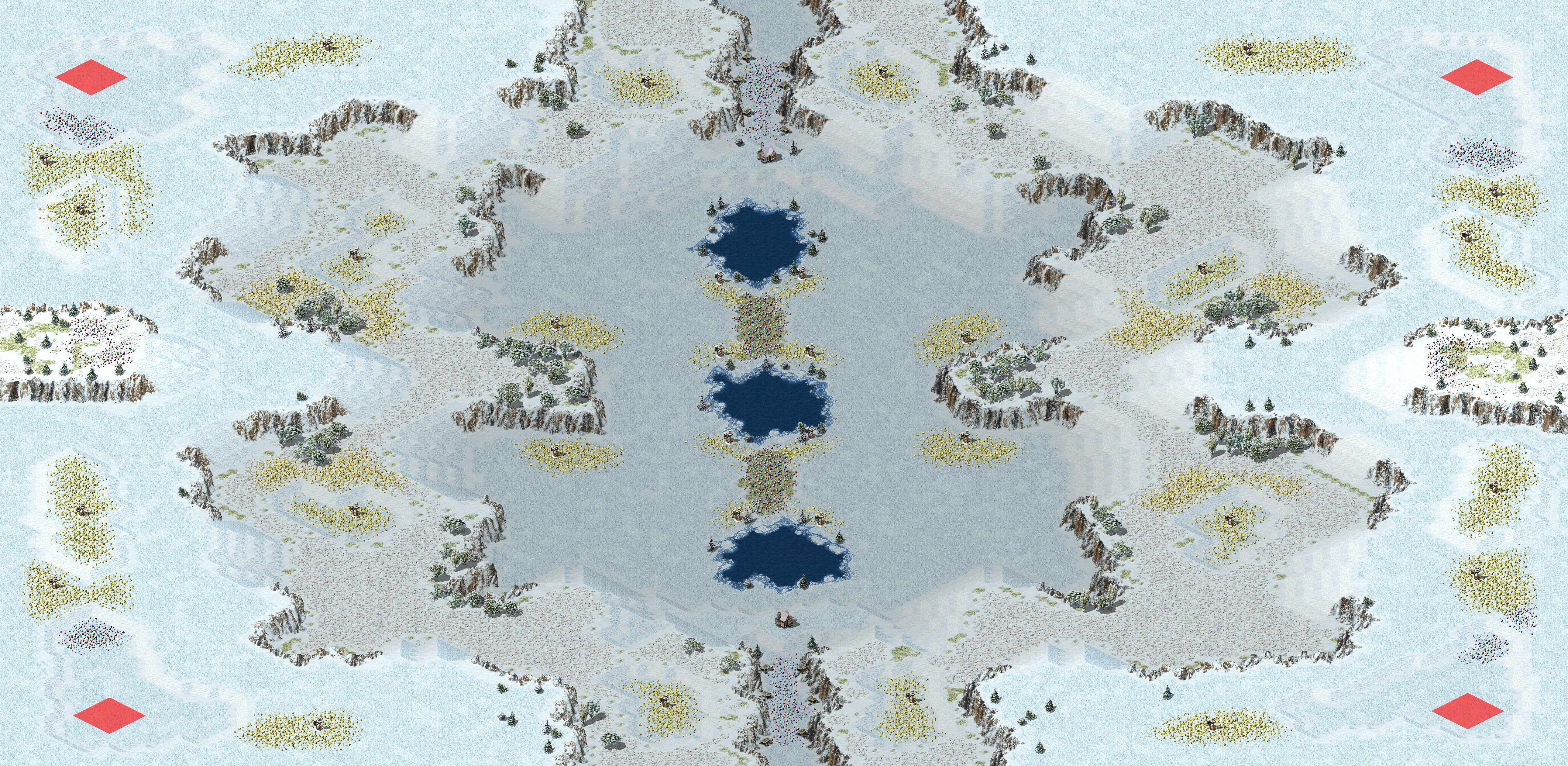 Rendered map: 荒岛(雪皮)