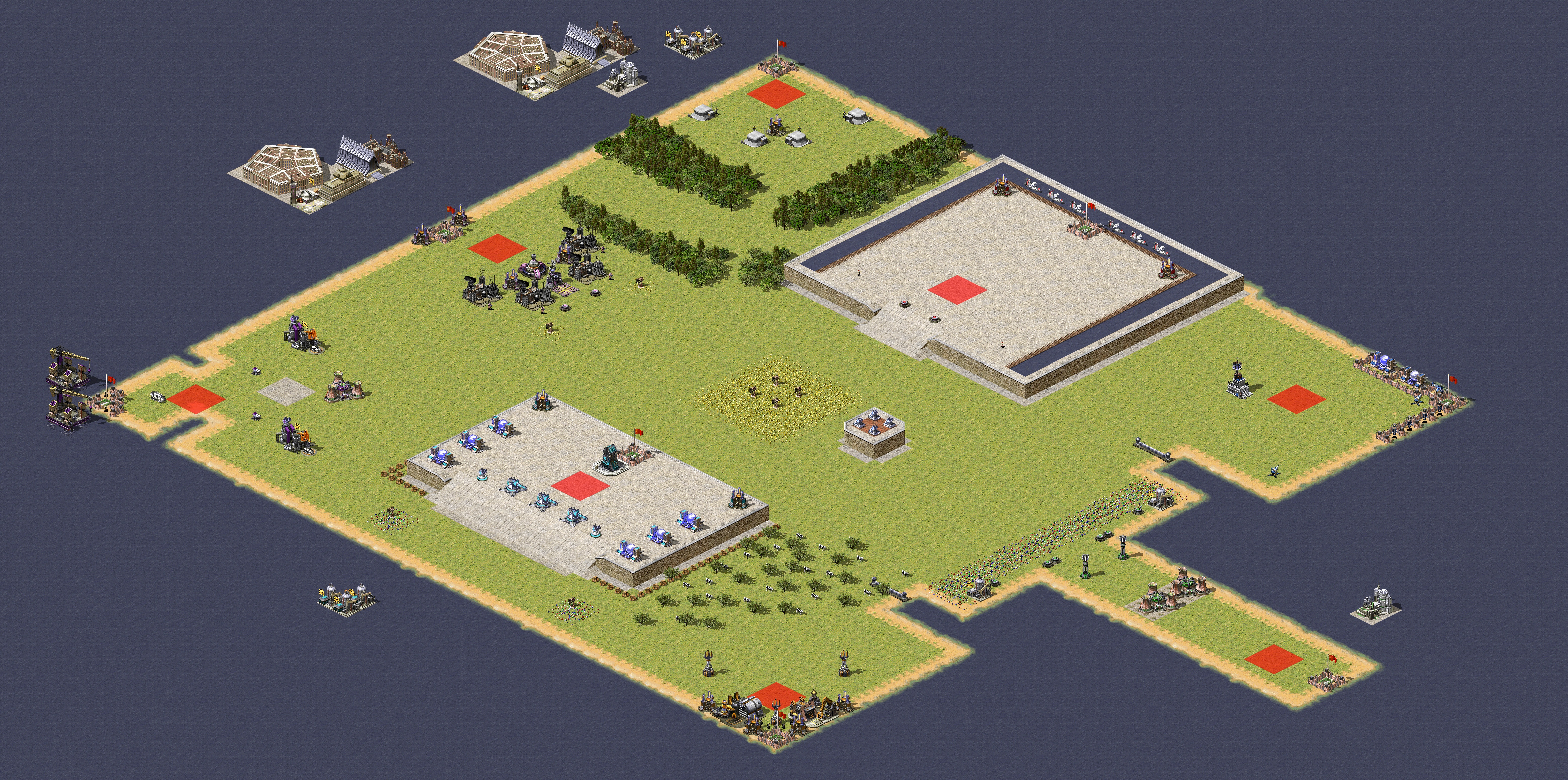 Rendered map: Unfair Yuri Island 5 (2v2)