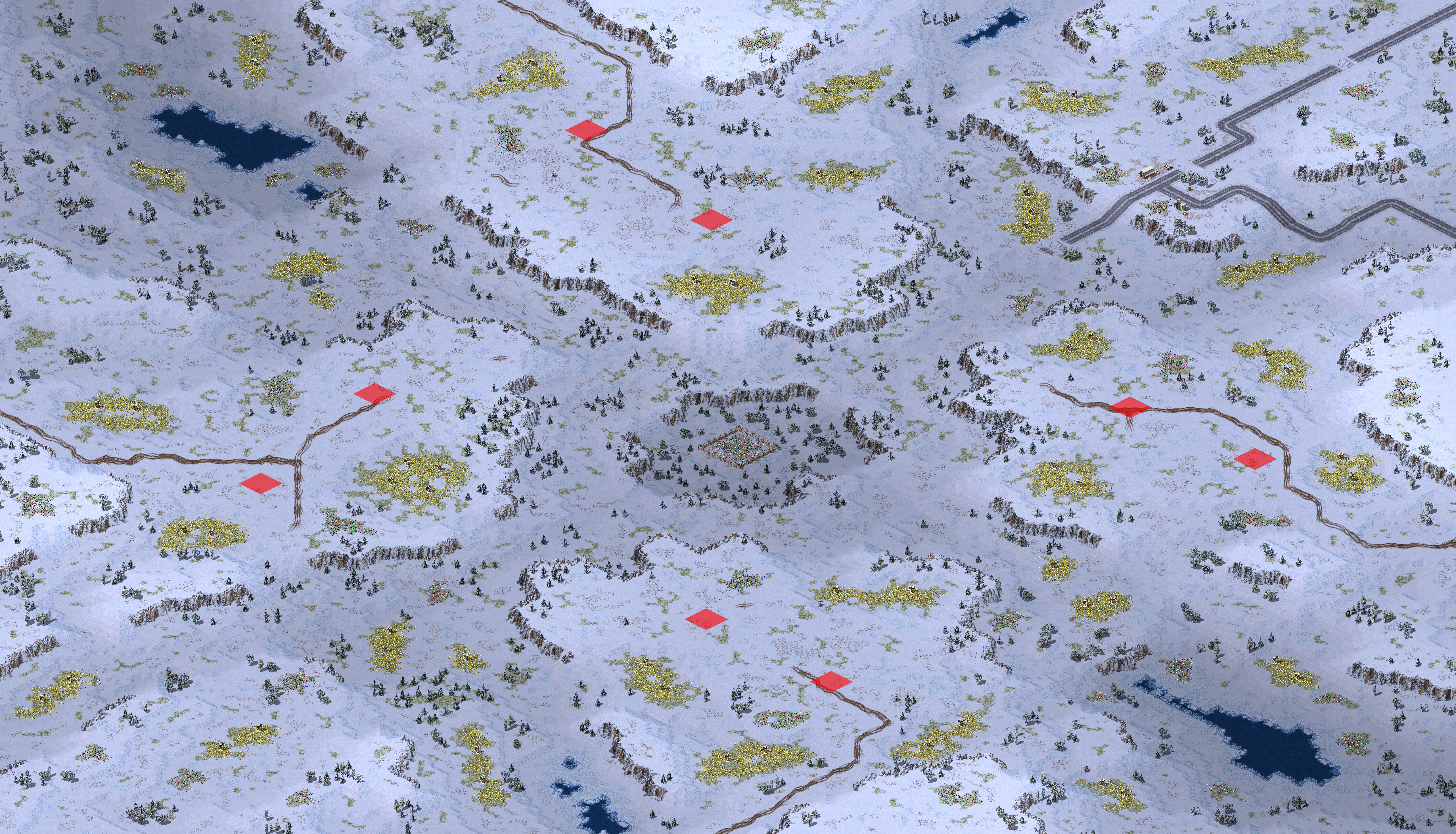Rendered map: 新周赛-冰冷山峰44