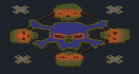 Rendered preview of (4) Skull Islands