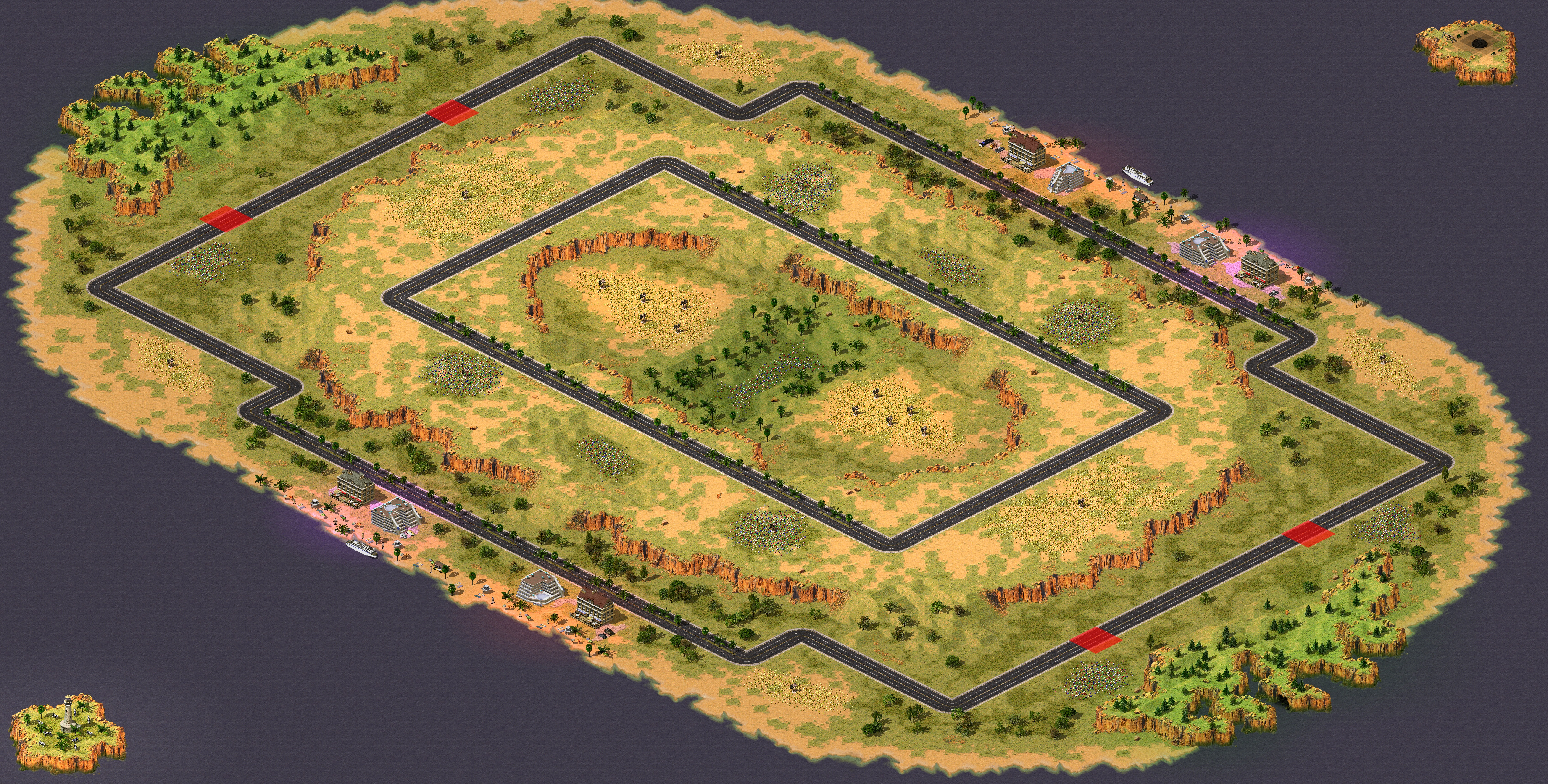 Rendered map: 环岛高速公路 - 赛事专用