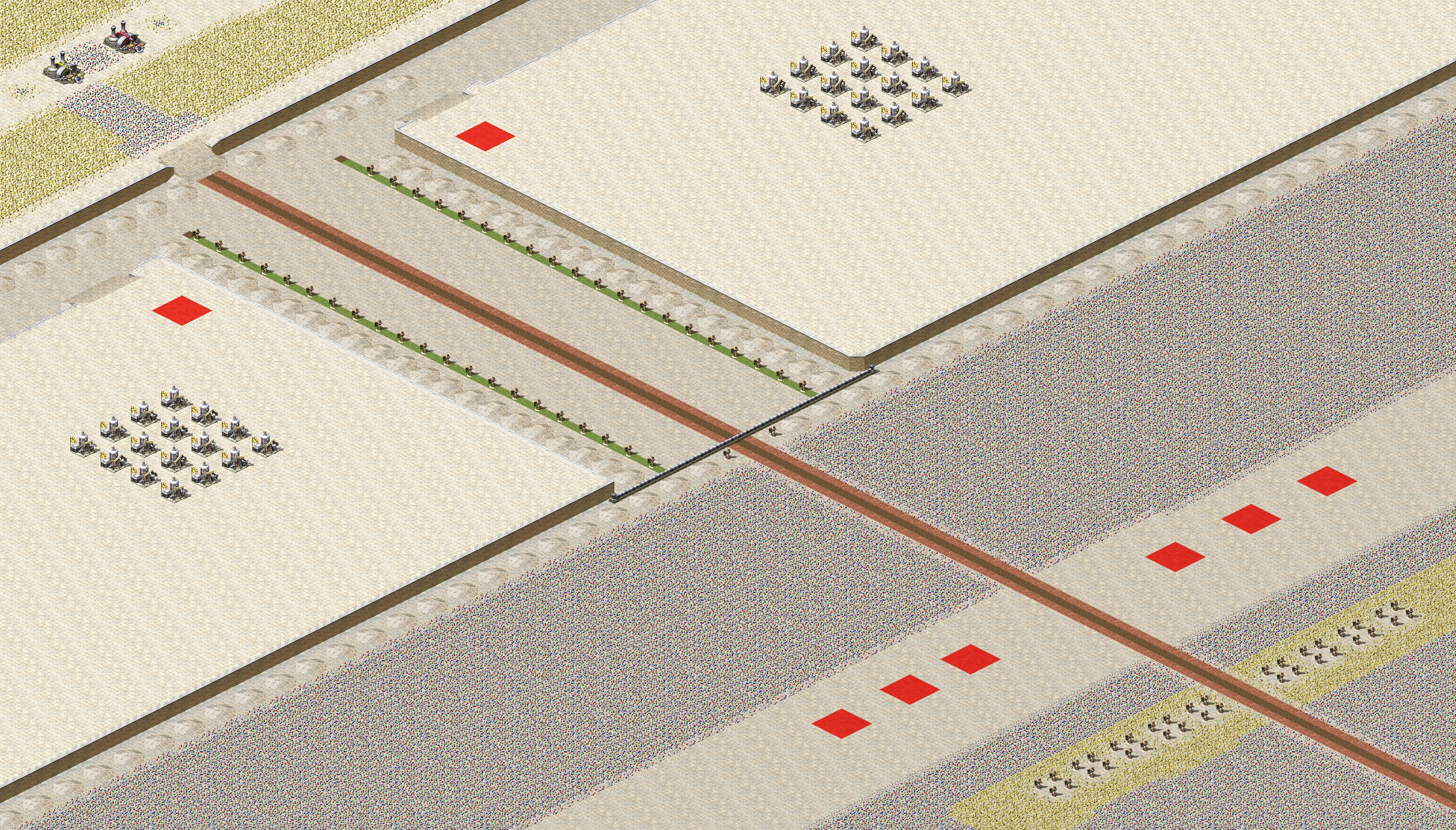 Rendered map: 2 Allied 6 Yuri Wide Path 2.0 Corrected (Deathmatch)