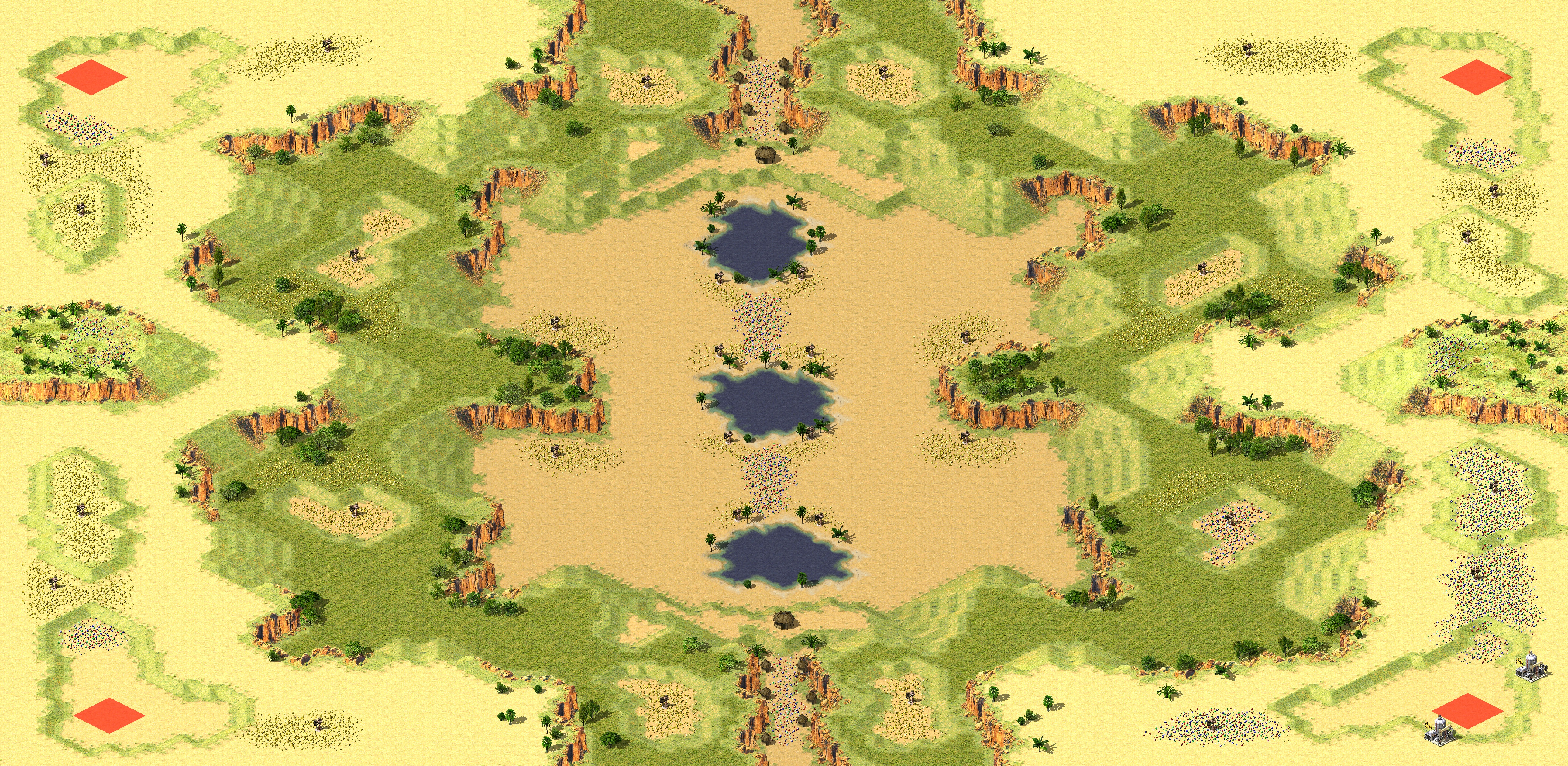 Rendered map: 八戒老板1v1沙漠宝石