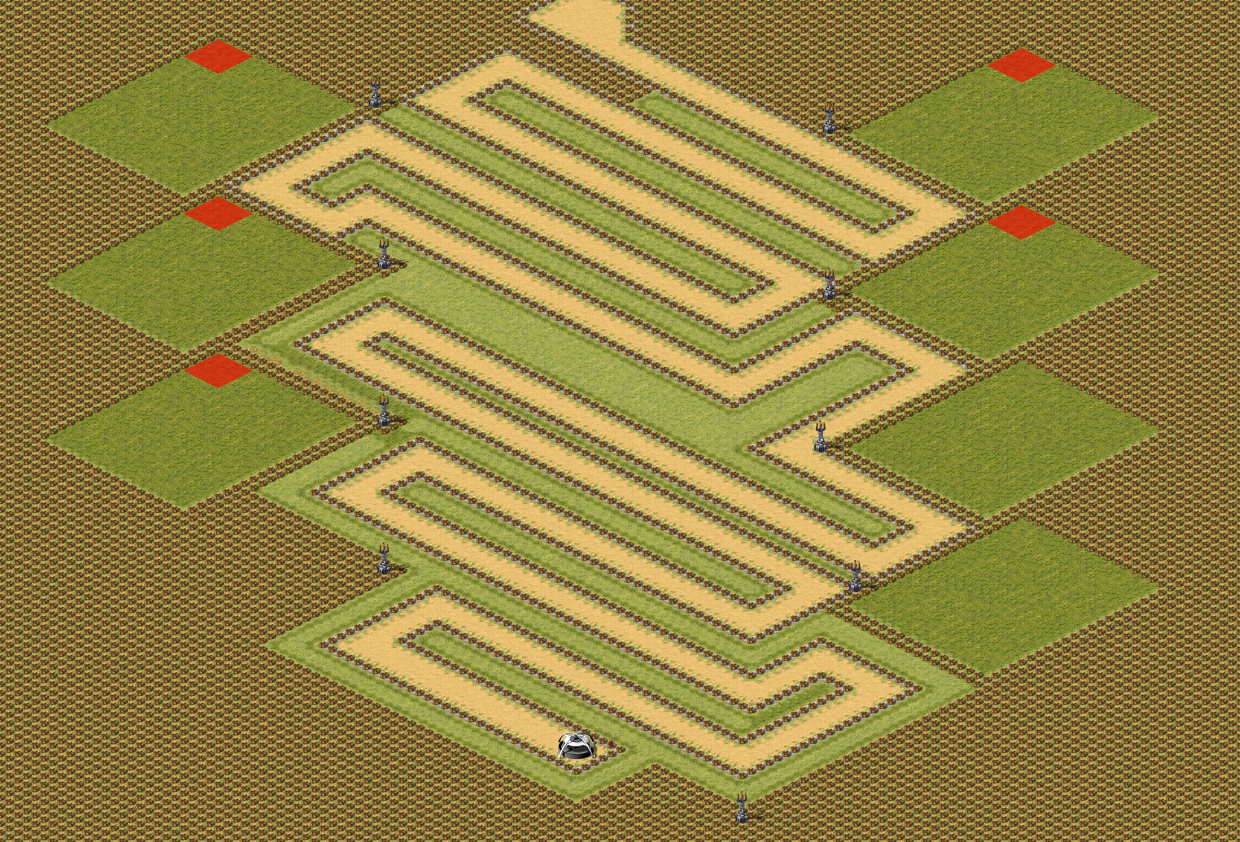 Rendered map: [5] Snarks Tower Defense v3