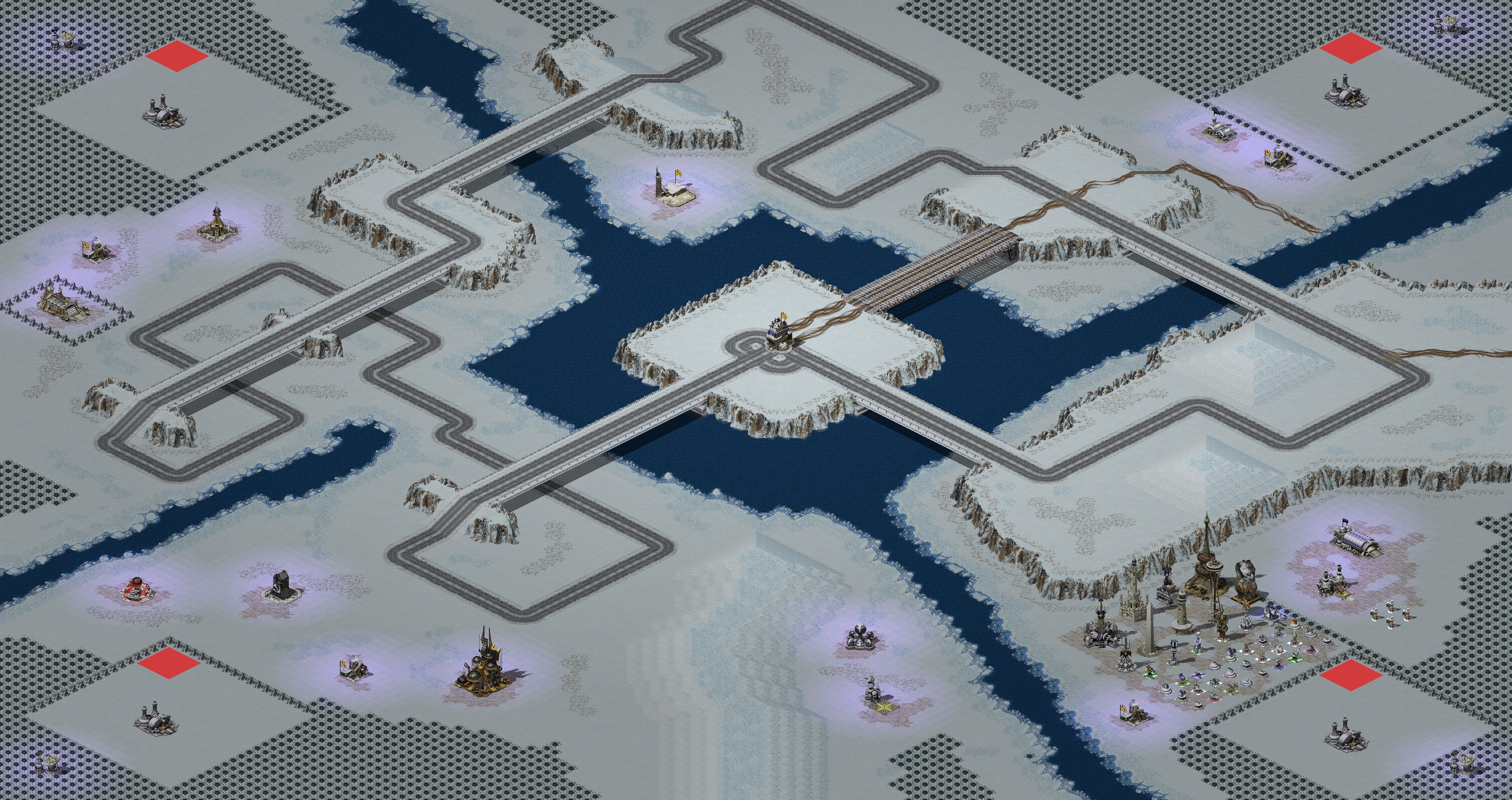 Rendered map: Snarks Masterpiece Tower Defense PreRelease Hard v3.1