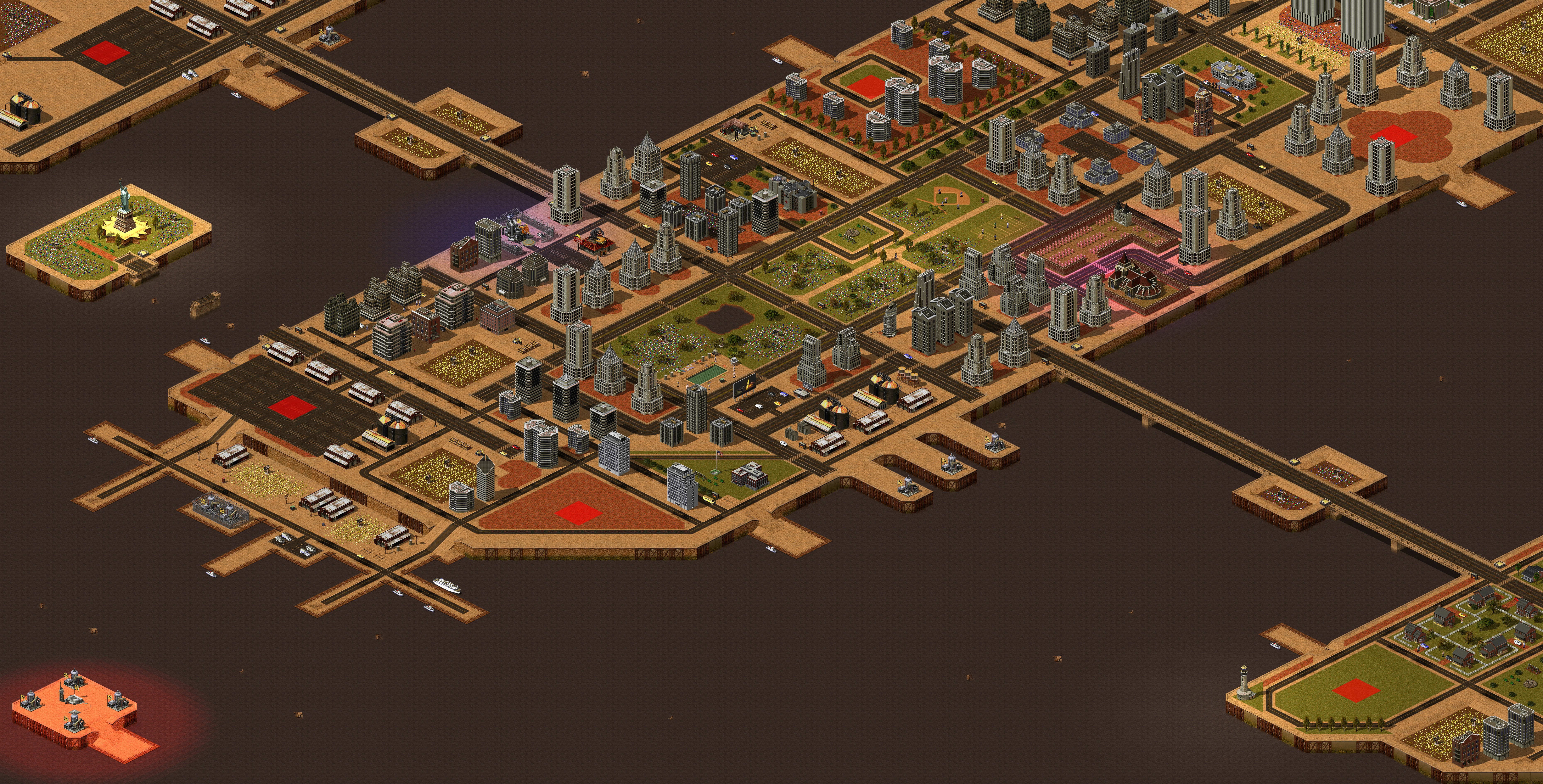 Rendered map: Empire City