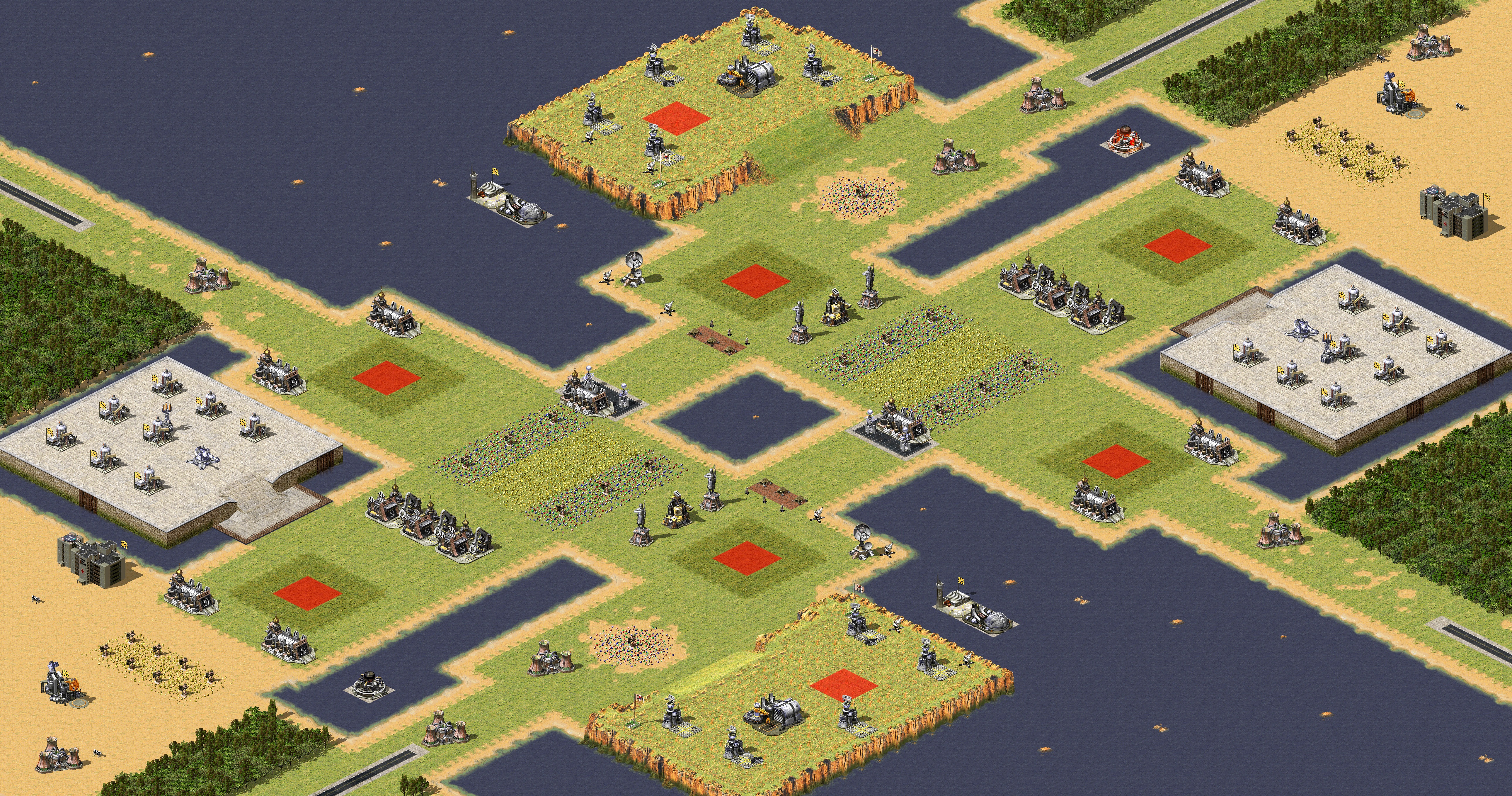 Rendered map: Three Soviet One Korean 4v4 (Advanced Tanks)