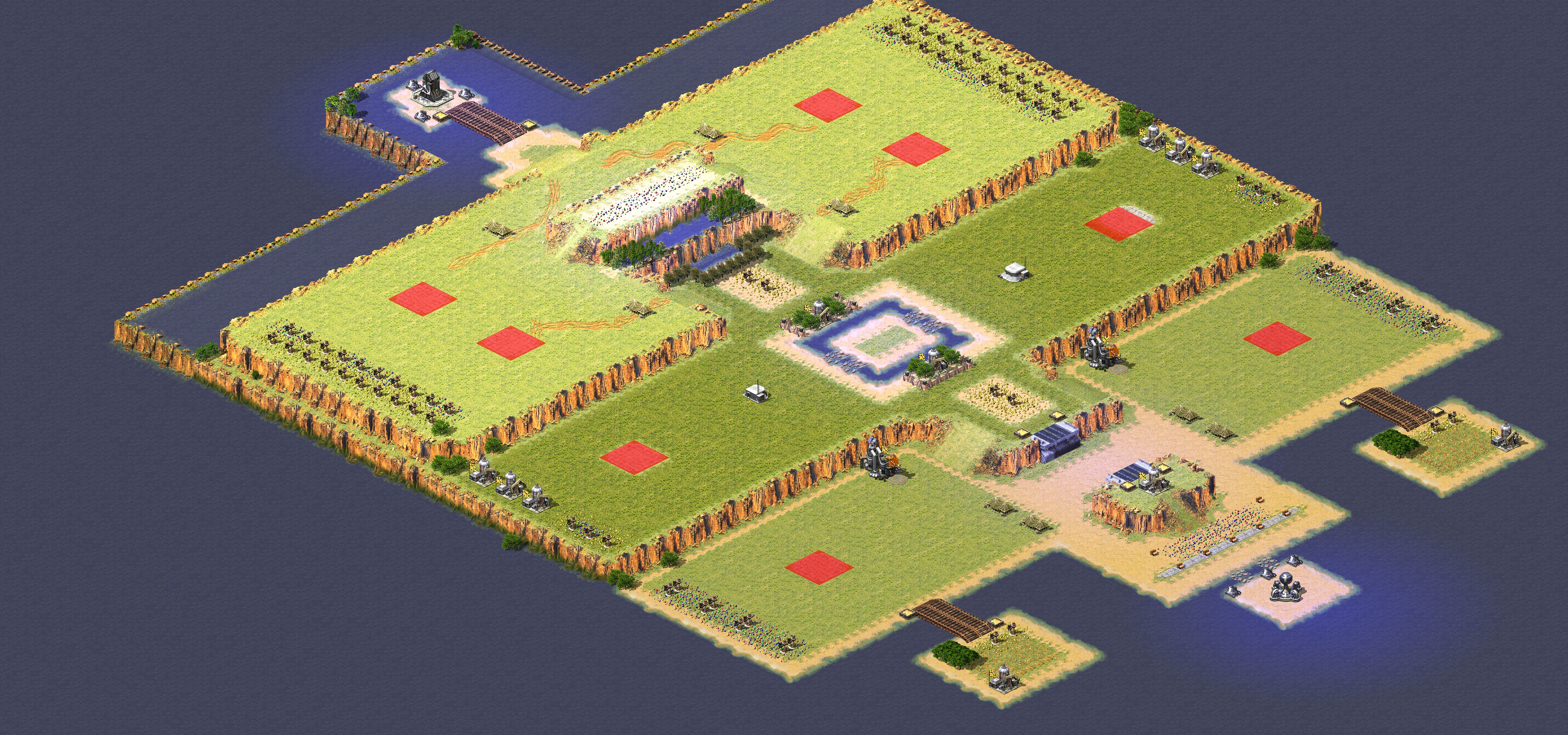 Rendered map: 4v4阶梯一块地（更新版）