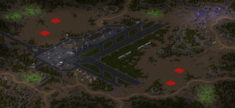 Rendered preview of airfield assault