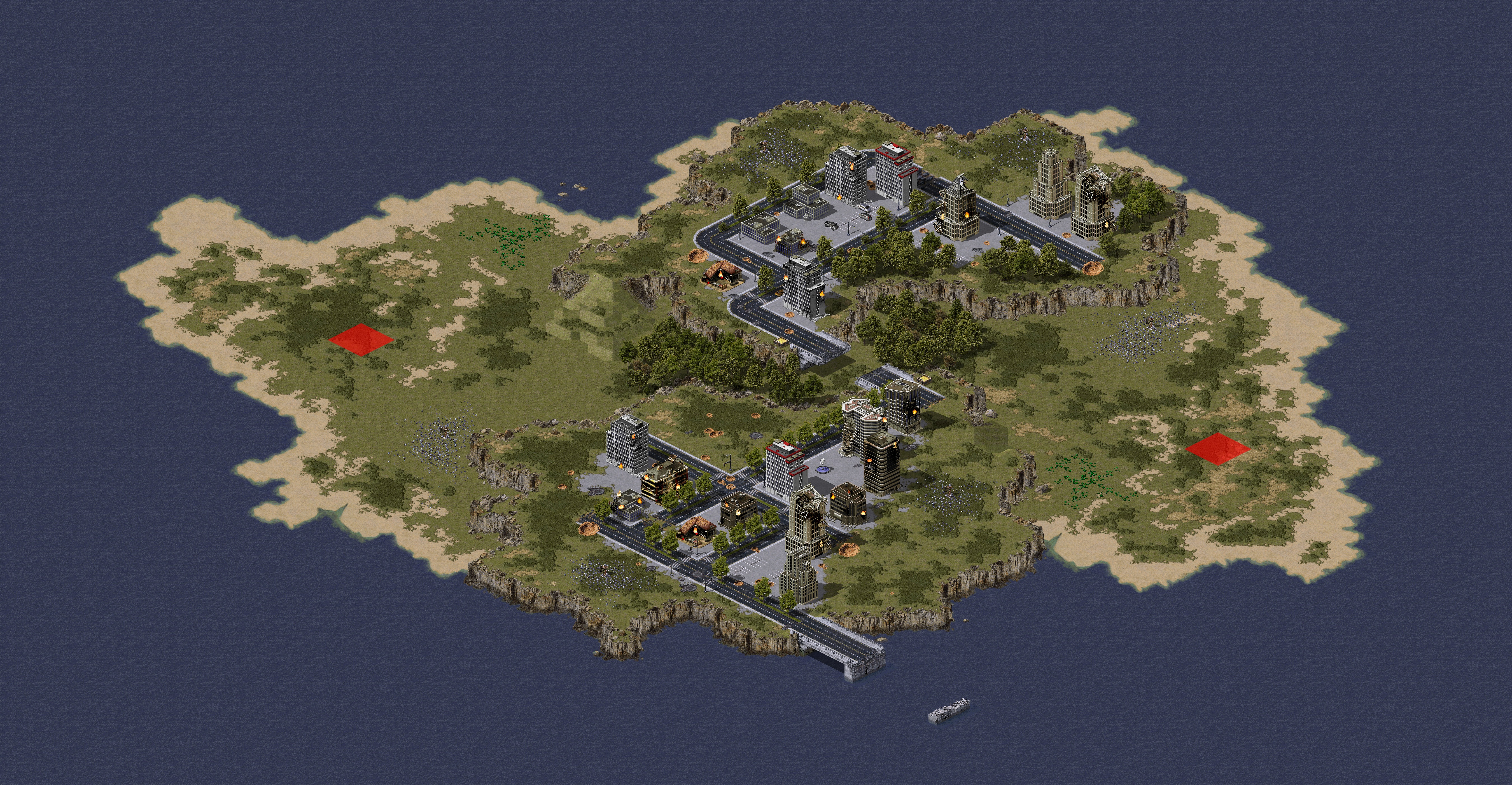Rendered map: Isle of War