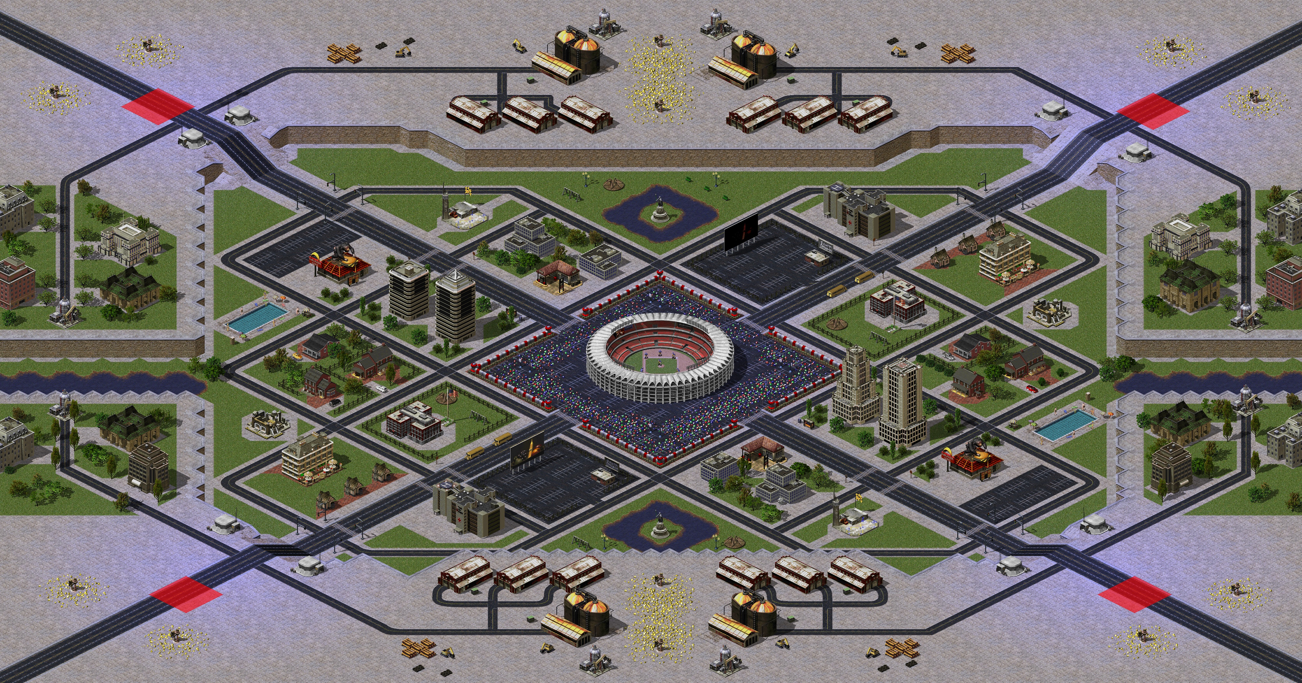 Rendered map: Arena