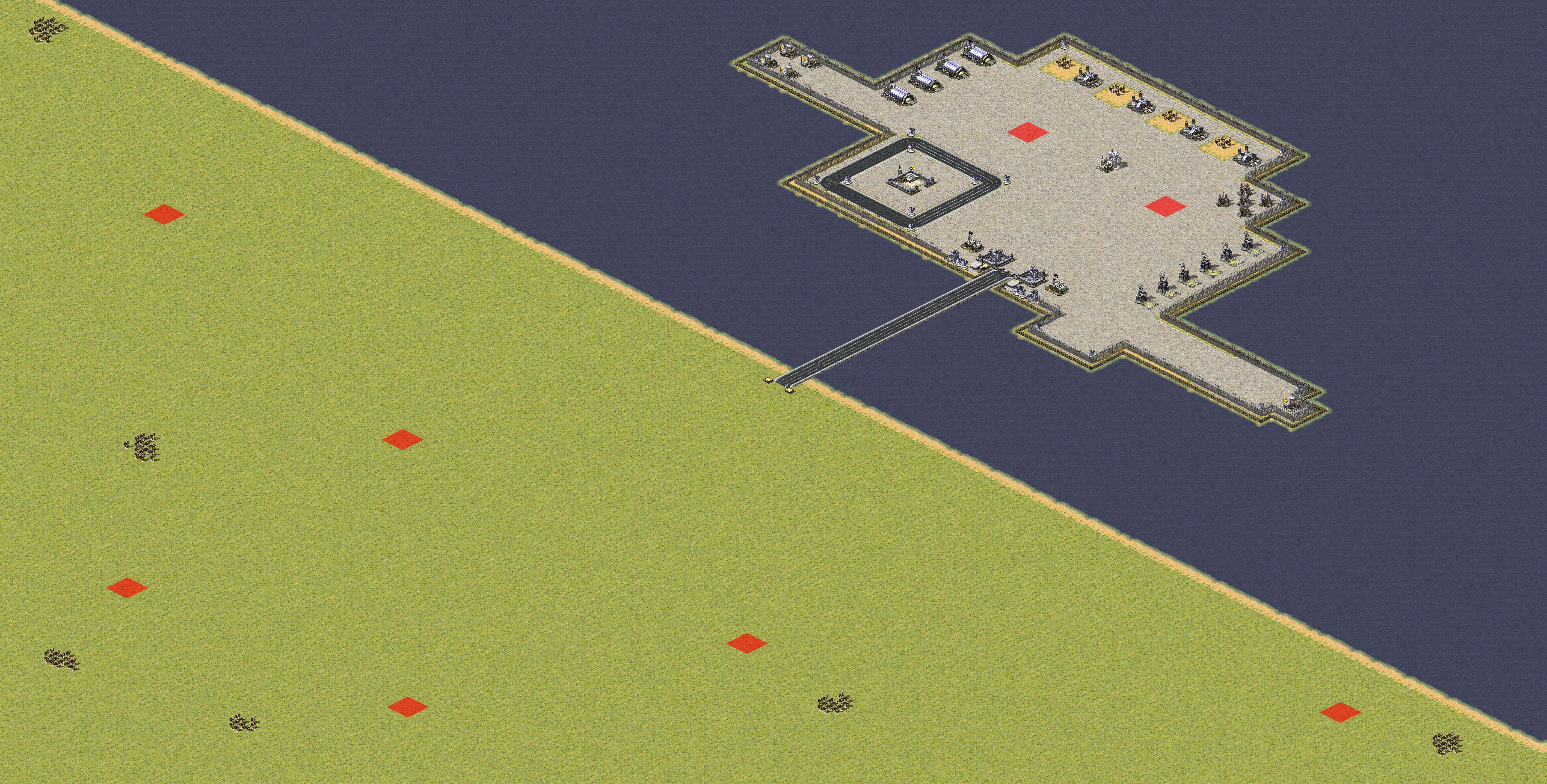 Rendered map: Military Island Rush 1
