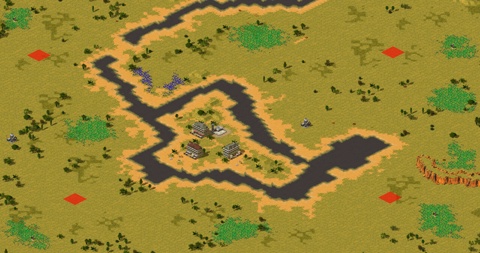 Rendered preview of [RA2] Soviet Campaign: African Warlords - Map 1