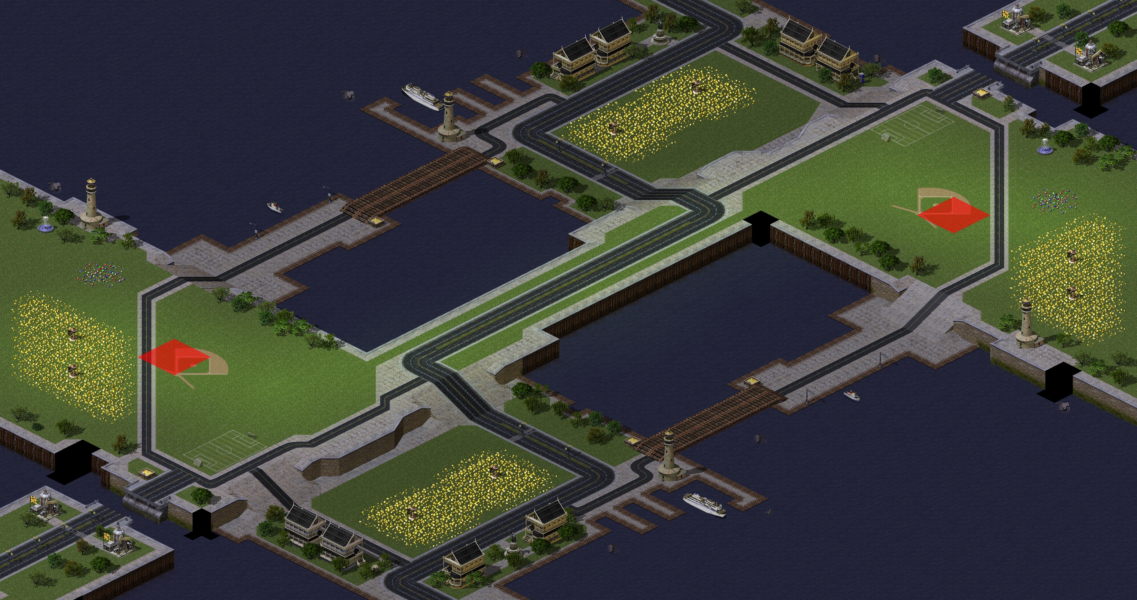 Rendered map: 沟槽