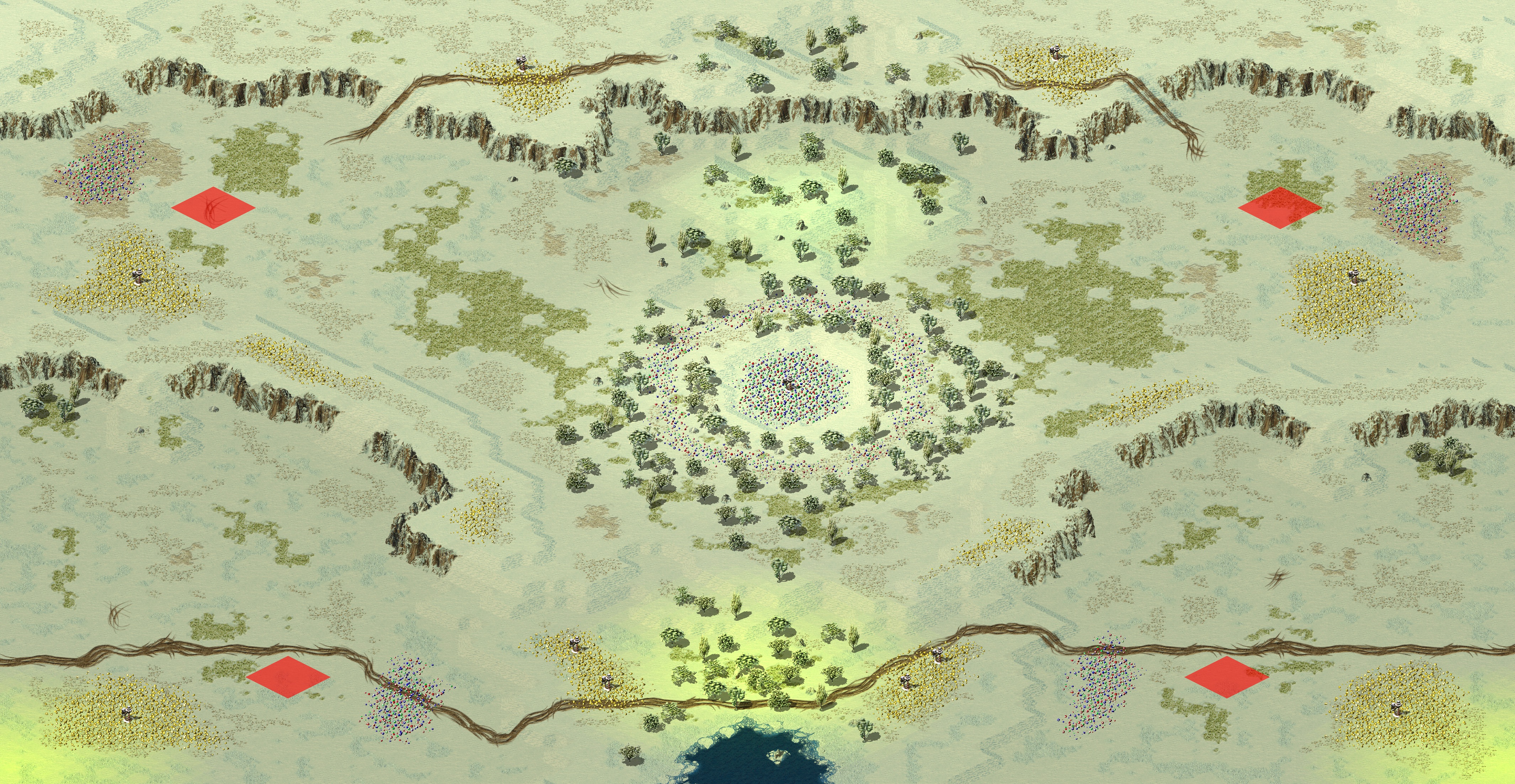Rendered map: 新周赛-冰冻高地