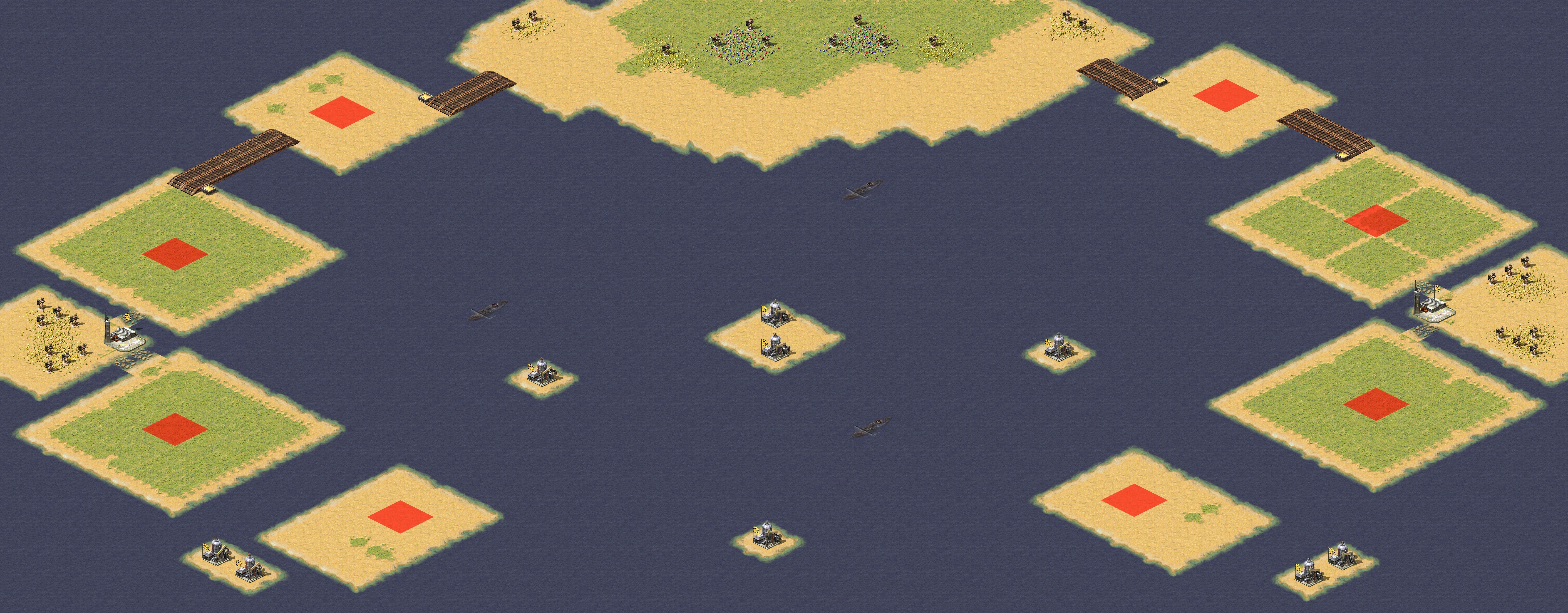 Rendered map: Easy Pacific War [4v4]
