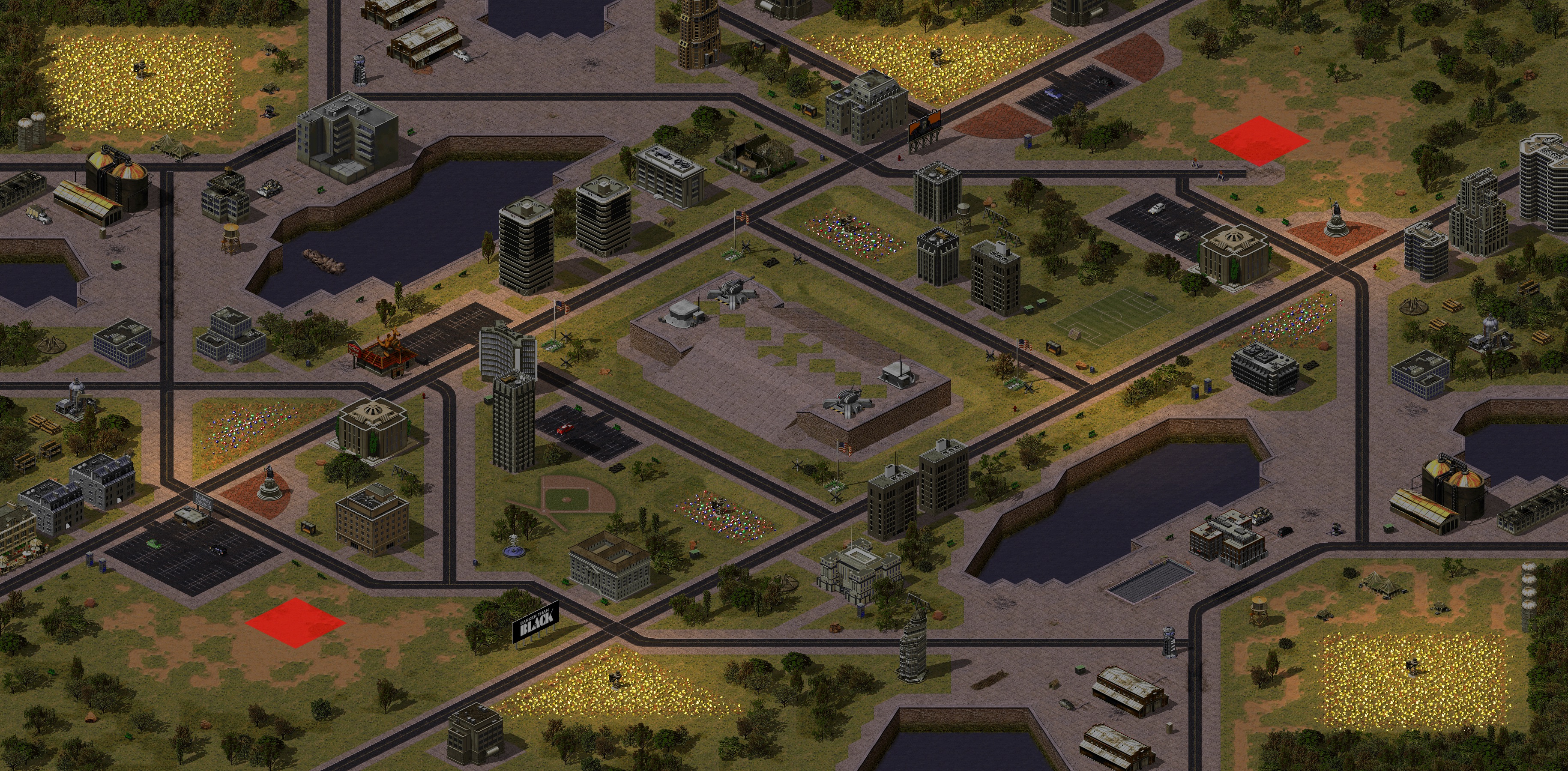 Rendered map: Small Town USA