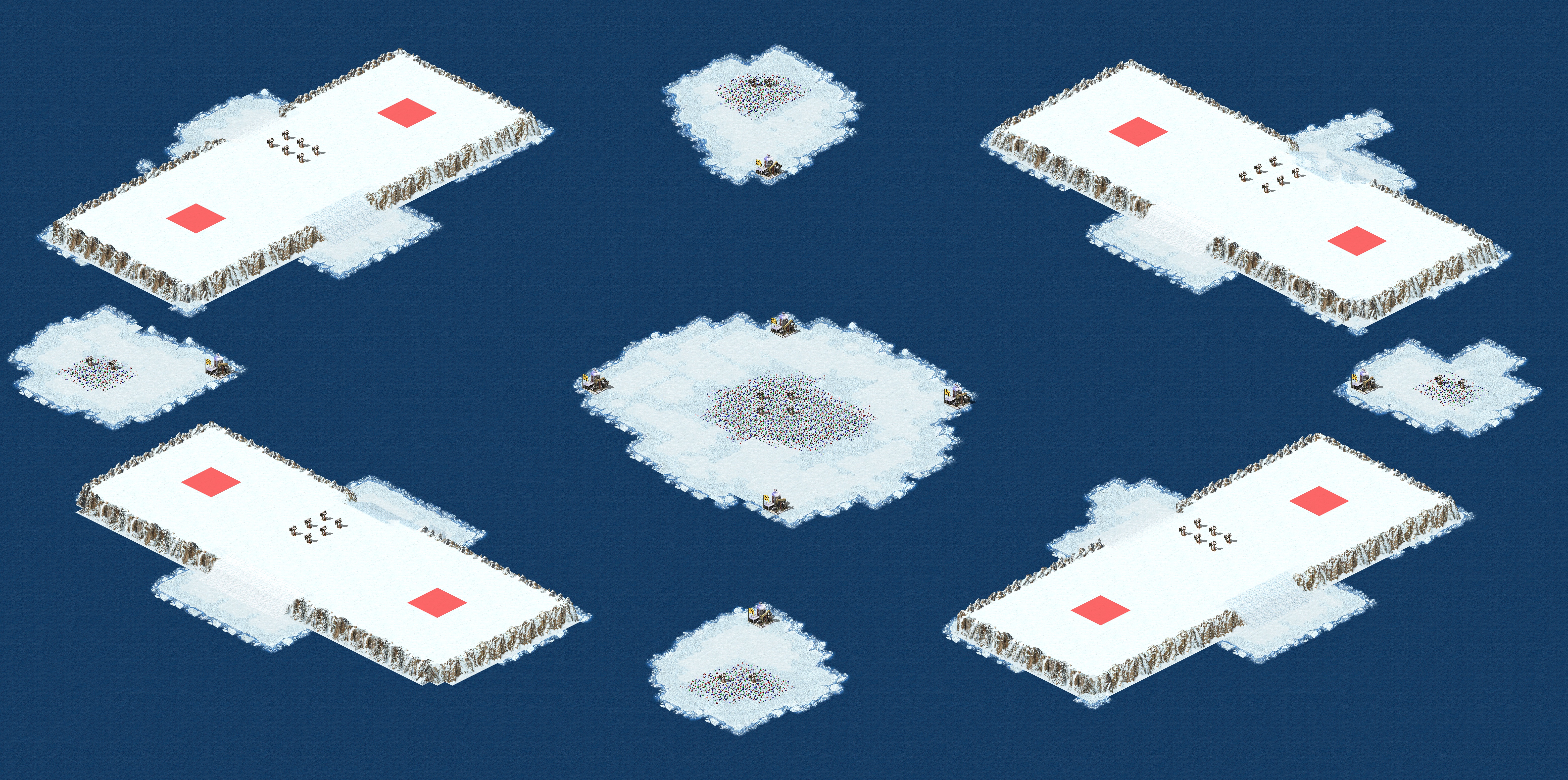 Rendered map: Water Skate - Glacier Battle 2v2v2v2