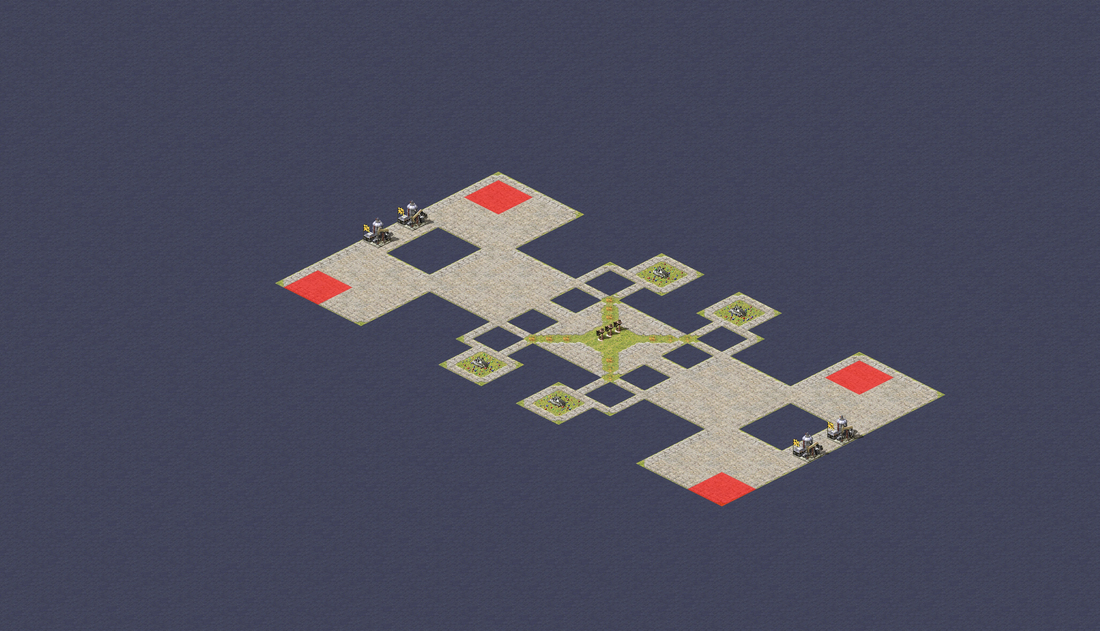 Rendered map: 2v2一块地对决