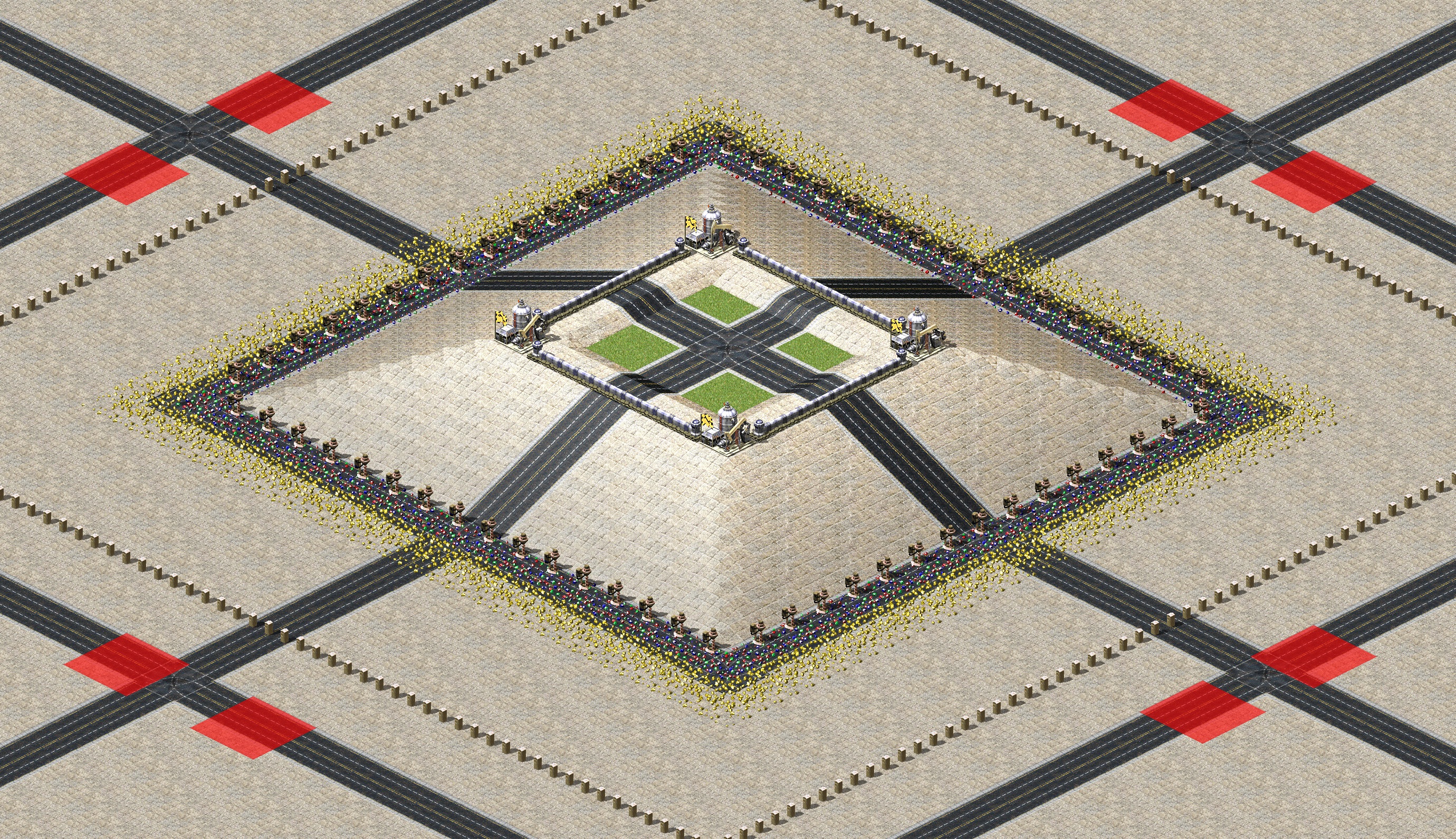 Rendered map: Central Highlands 2v2v2v2