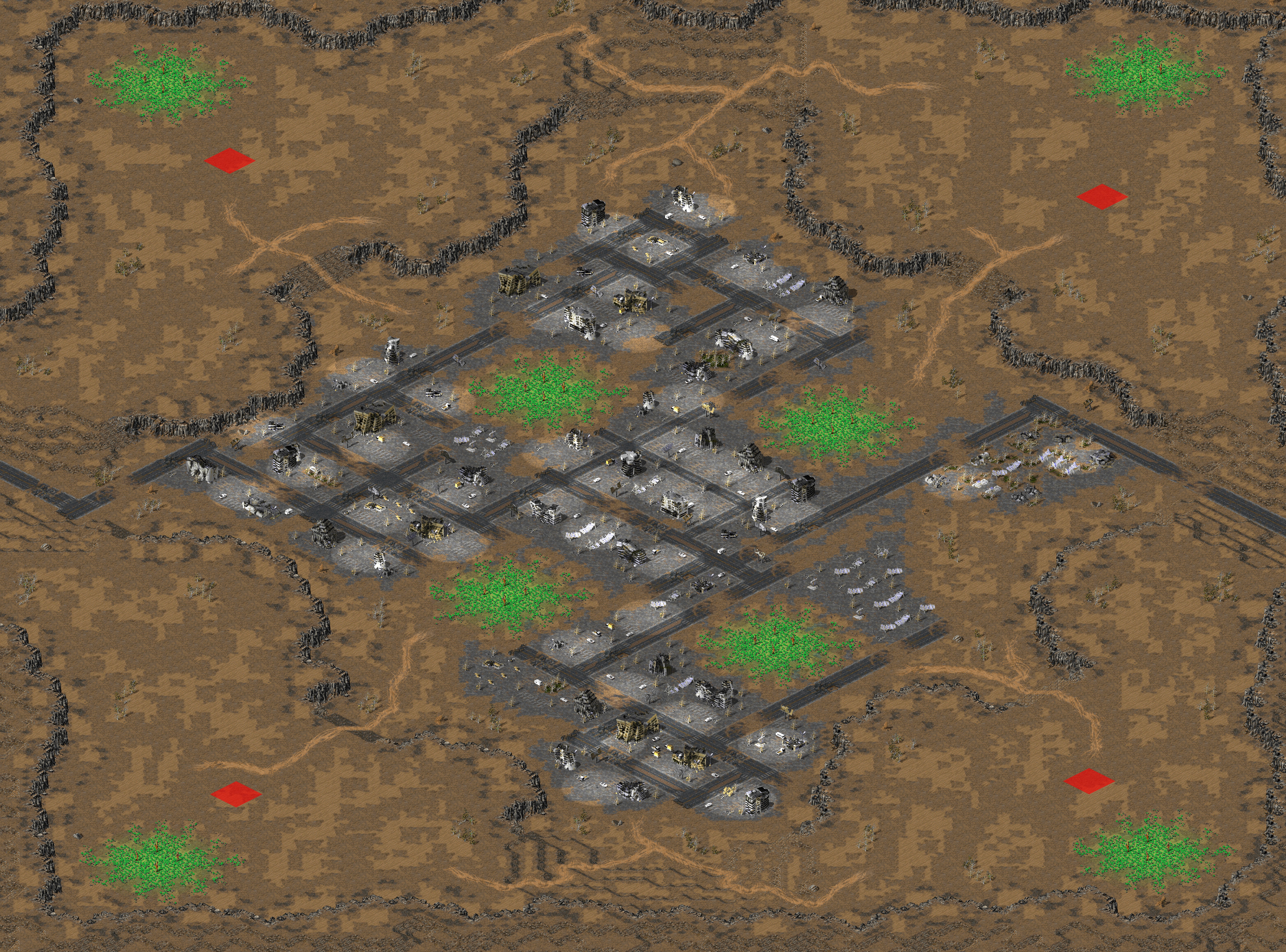 Rendered map: Wrecktropolis