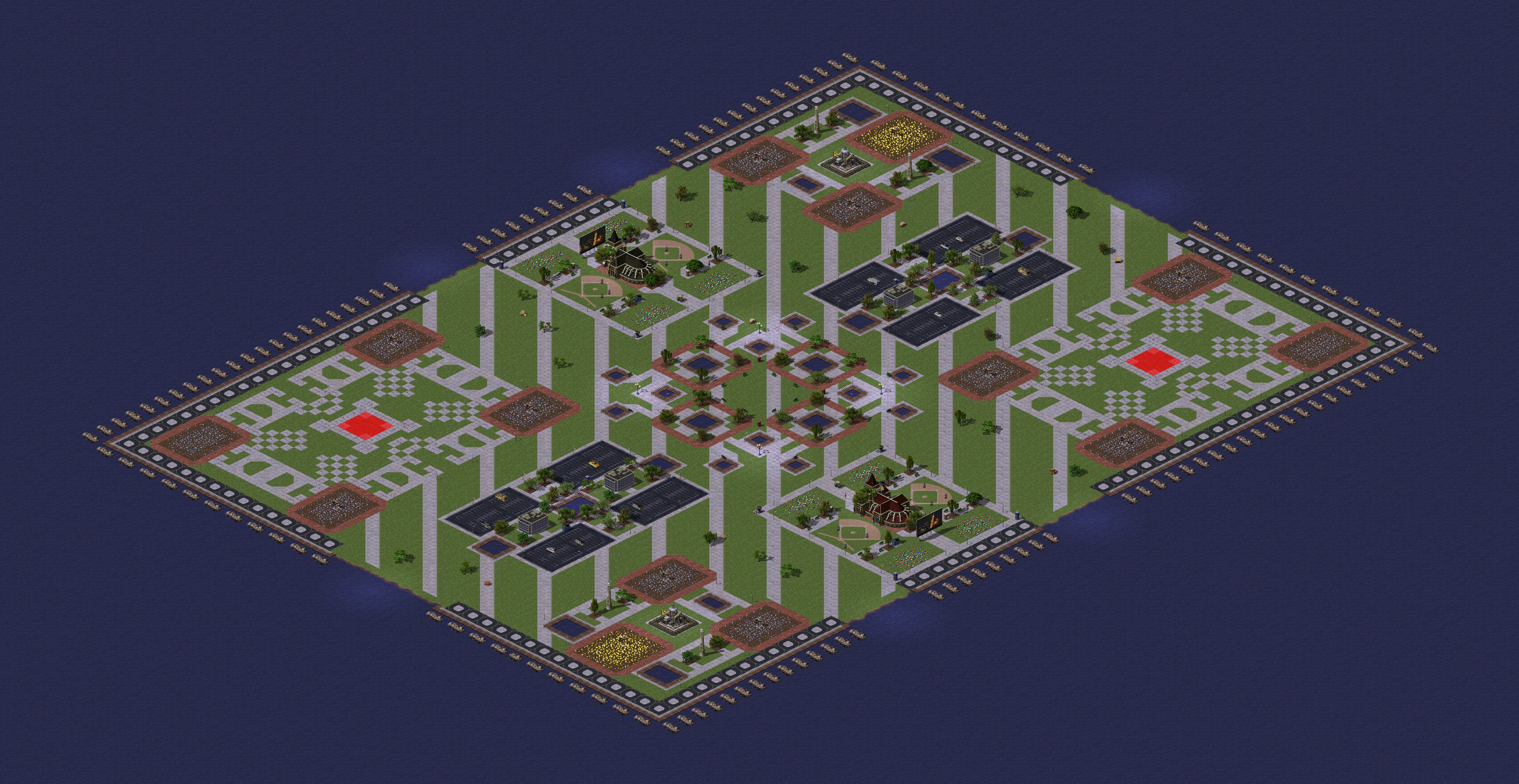 Rendered map: Island Arena
