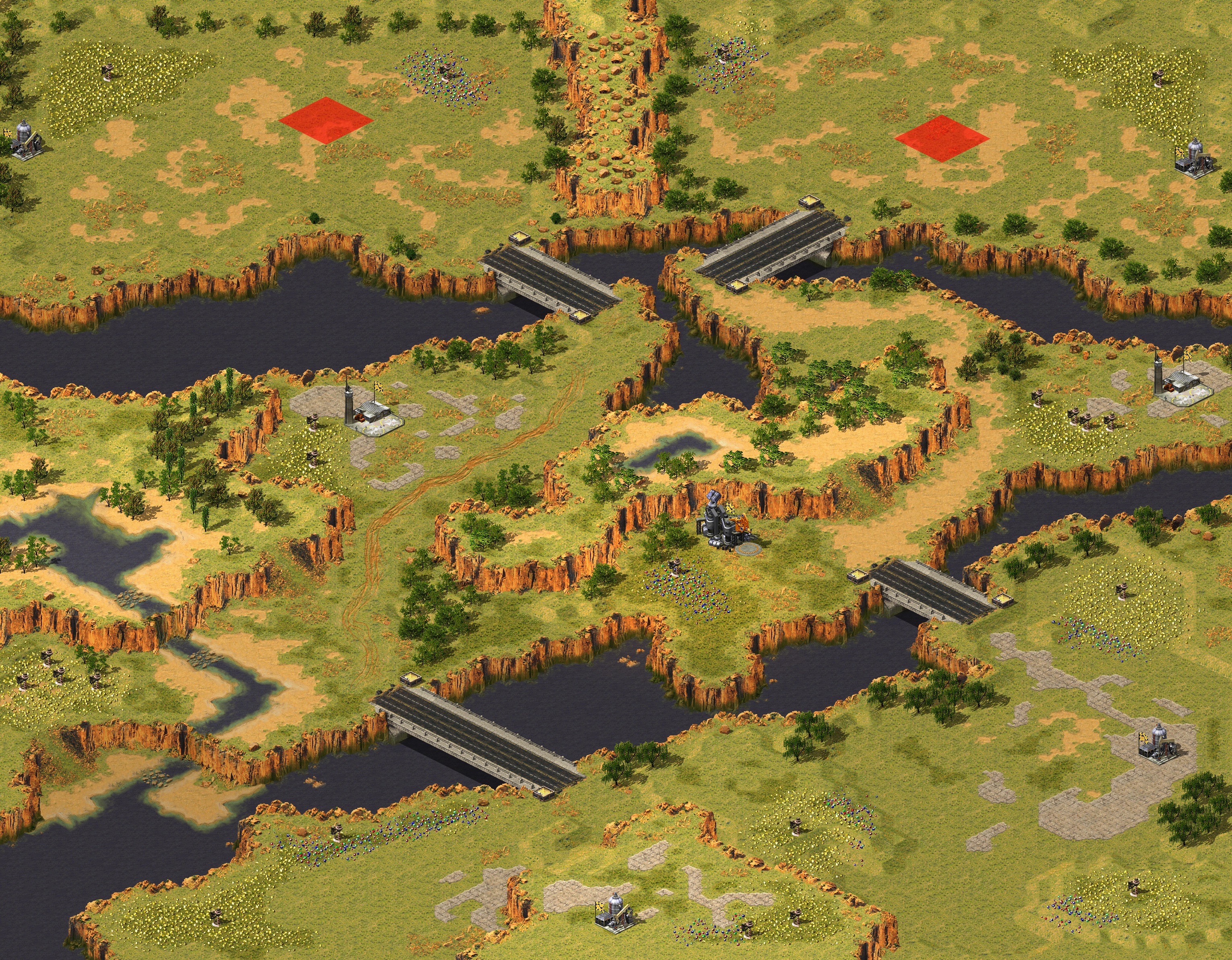 Rendered map: 黄金国·预占领