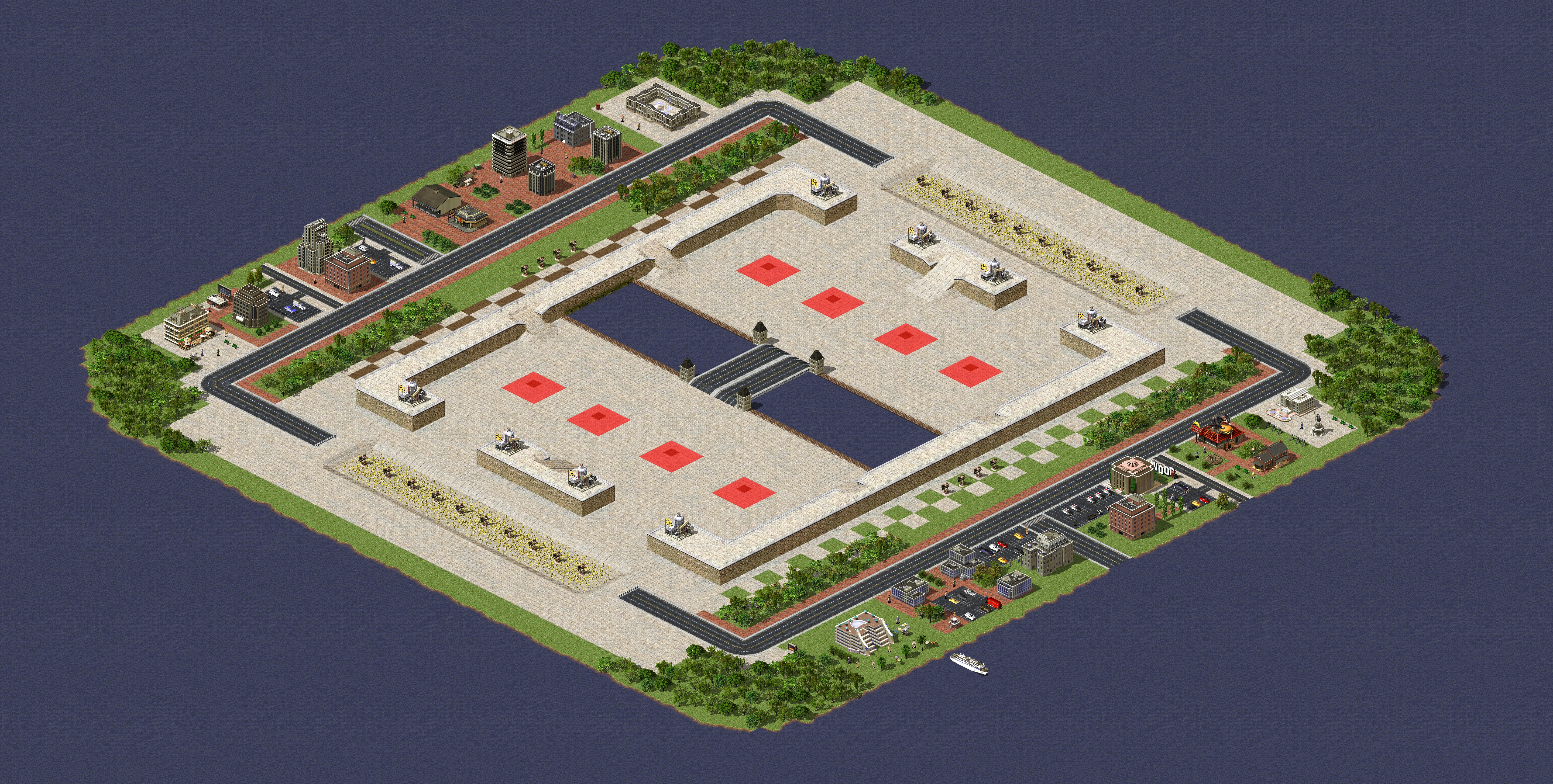 Rendered map: Circular Arena