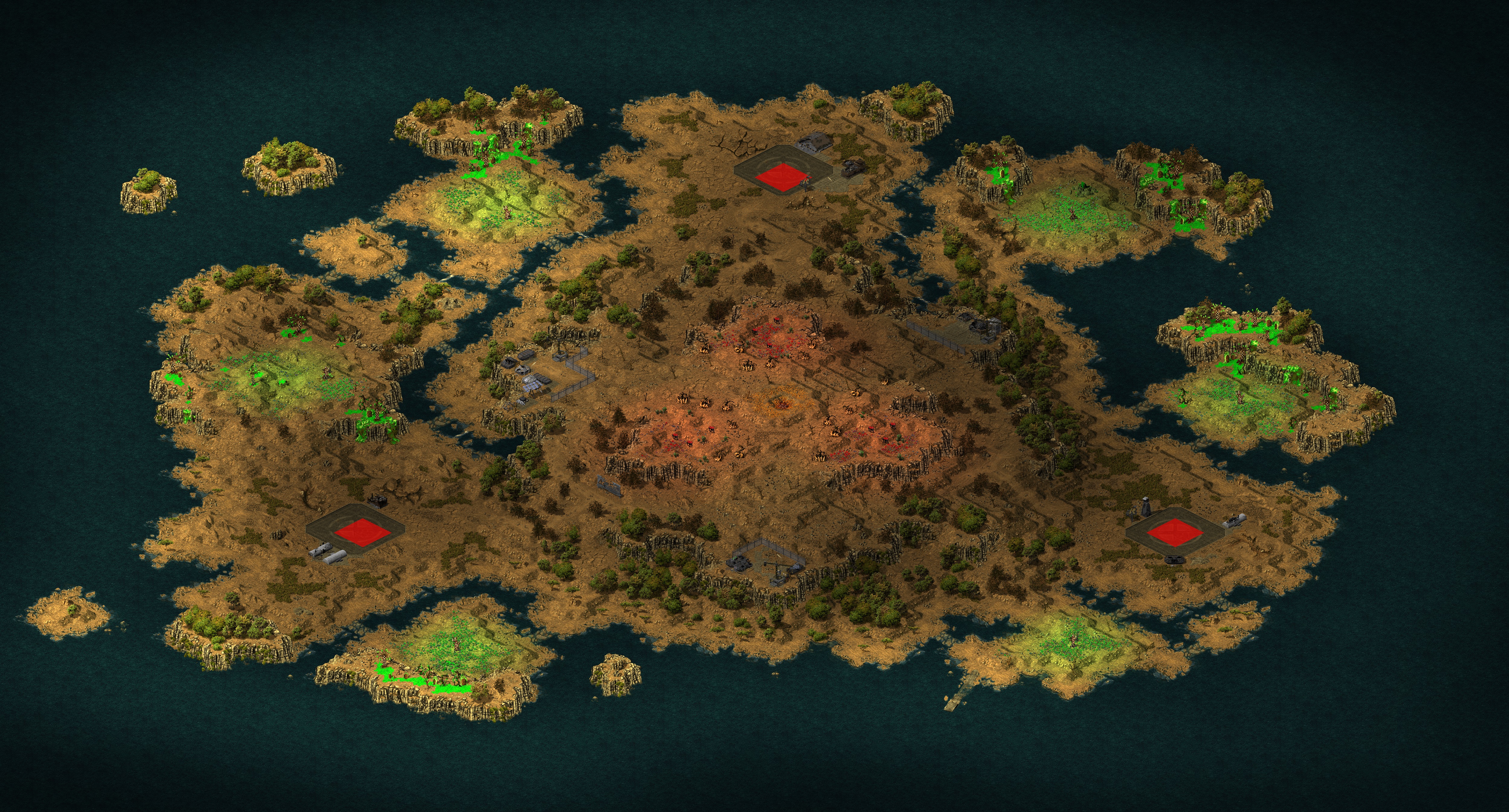 Rendered map: Volcano