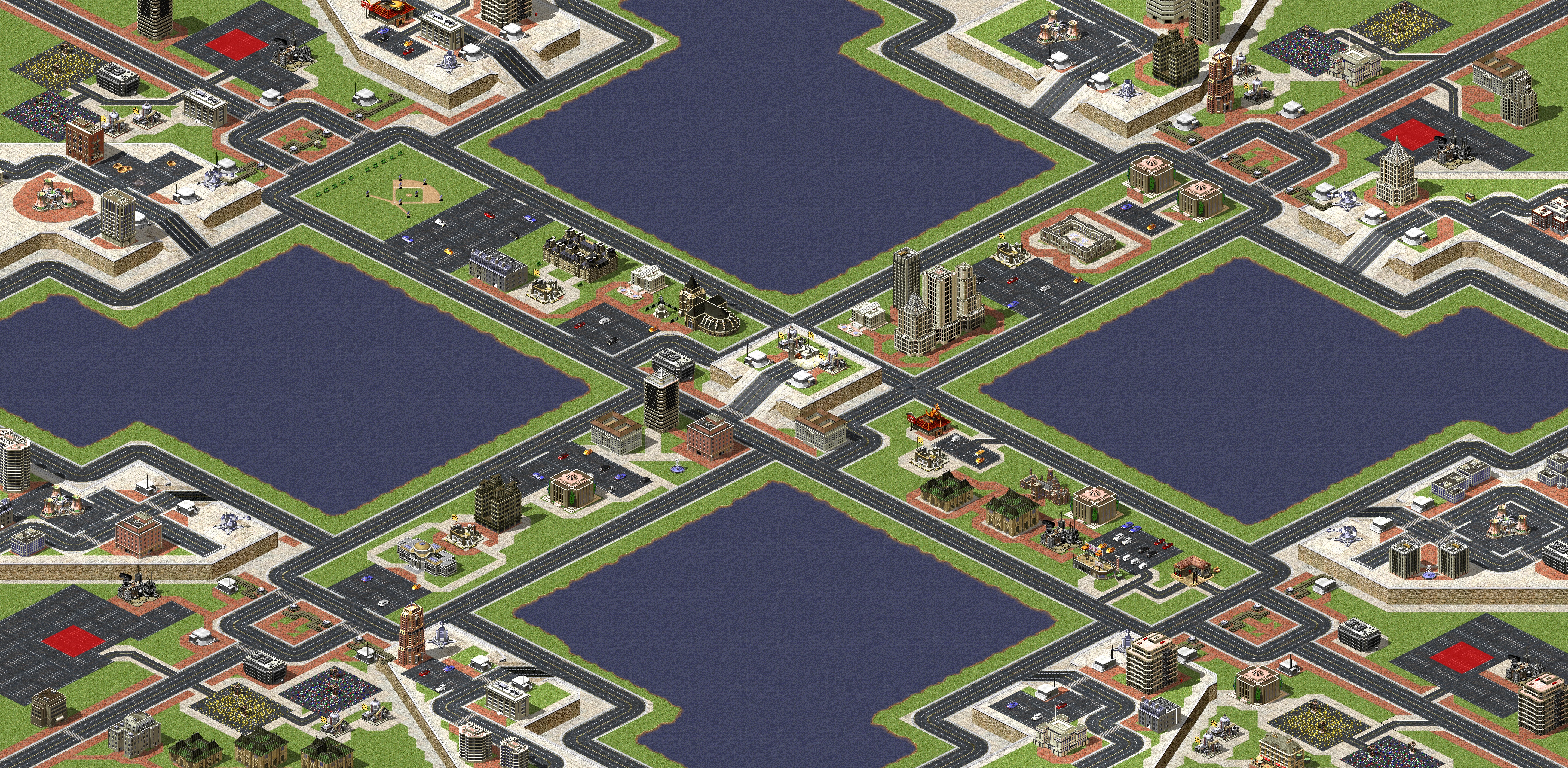 Rendered map: Four Fortesses