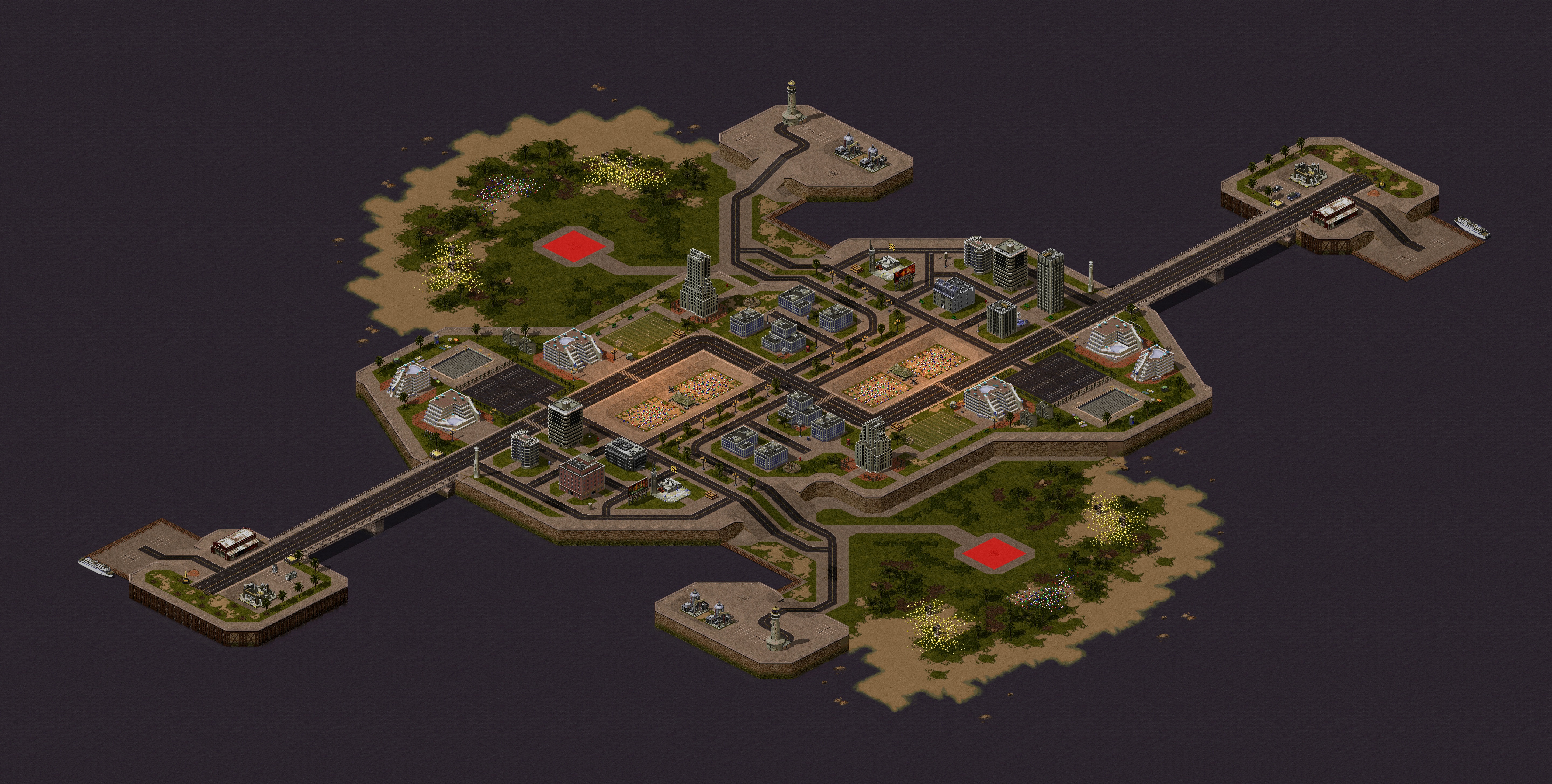 Rendered map: Isolated Island