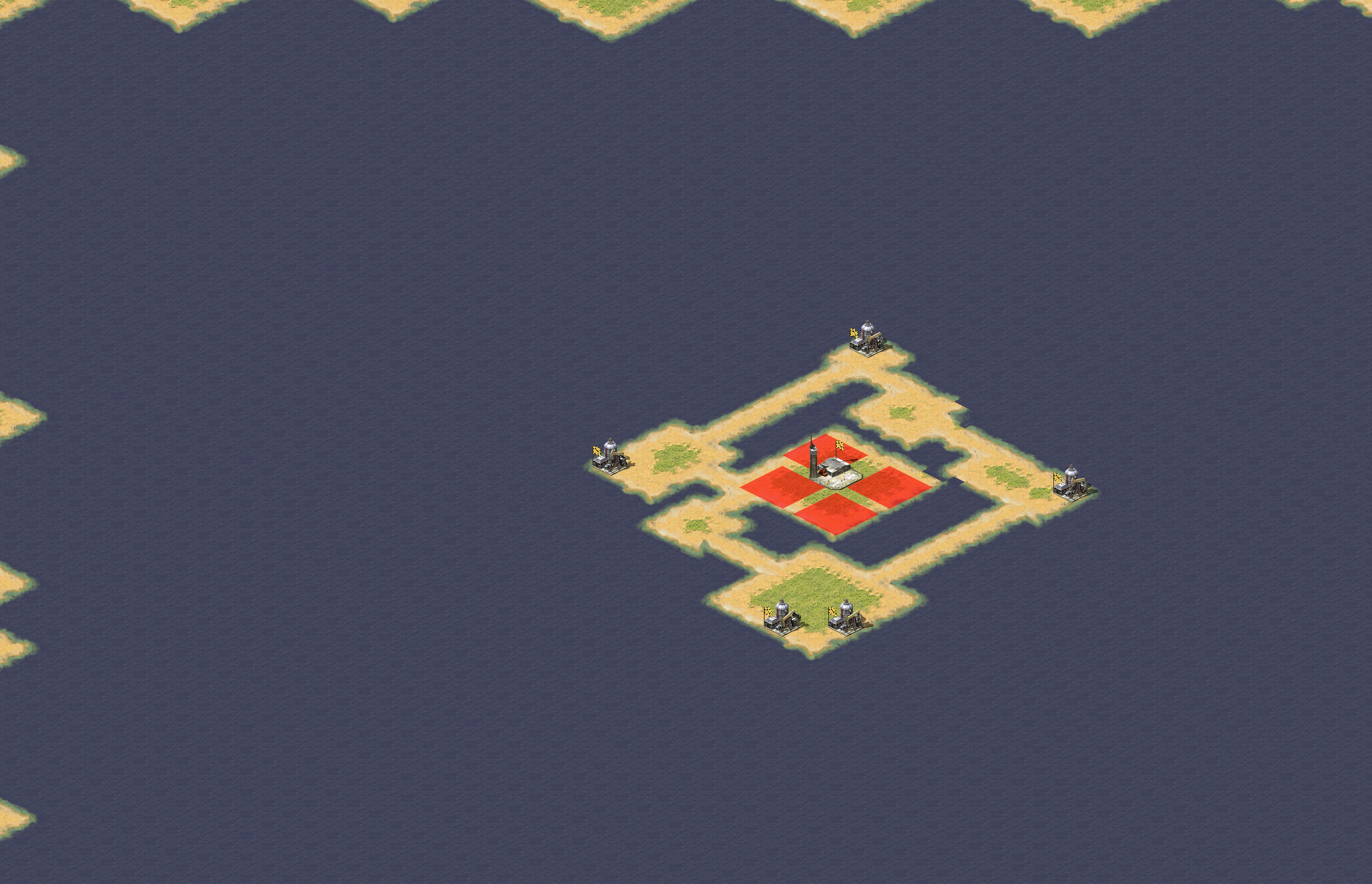 Rendered map: 1v1v1v1 Island Ladder