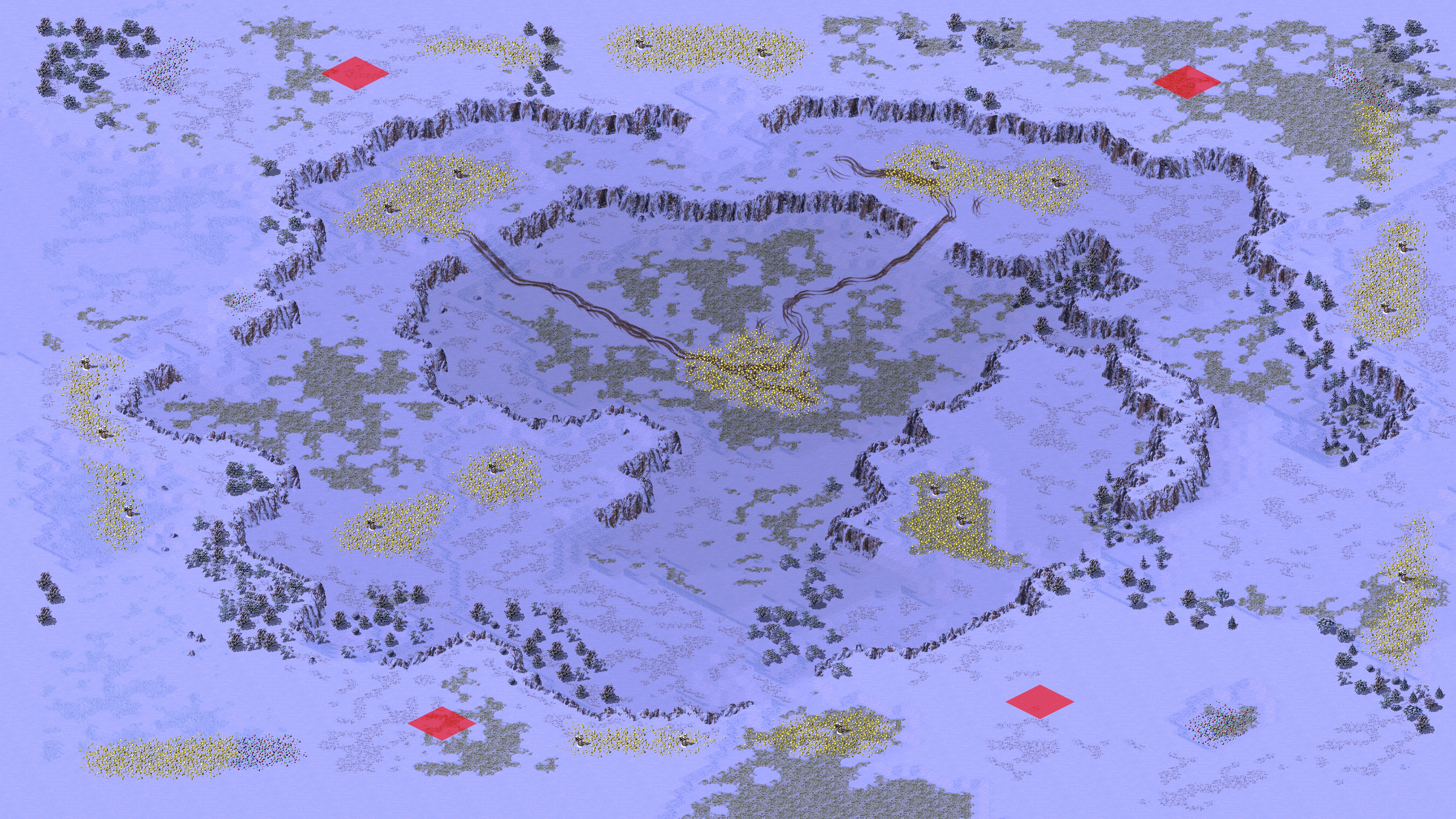 Rendered map: Golden Snowy Field Optimized Corsair