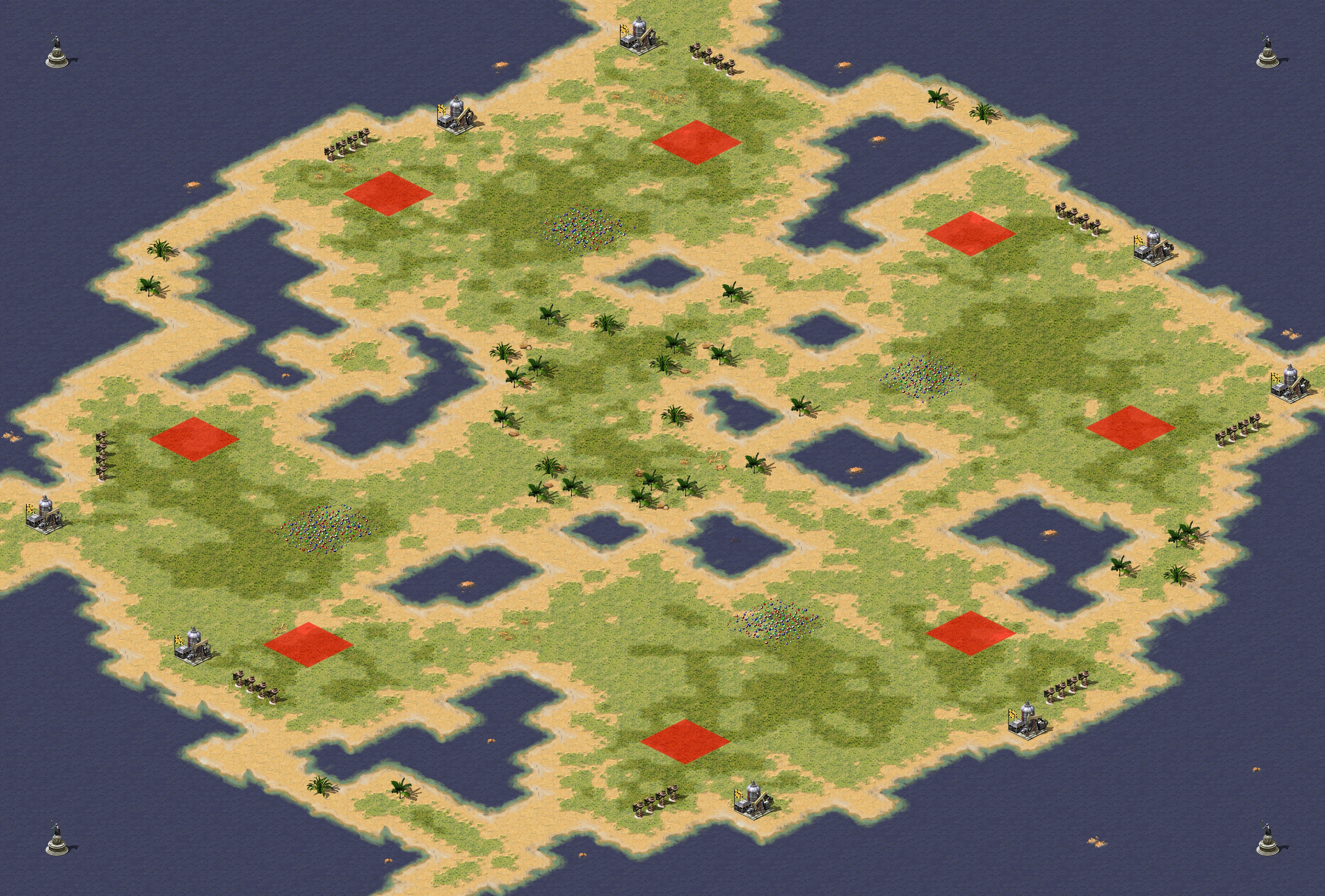 Rendered map: Island Pairs (2v2v2v2)