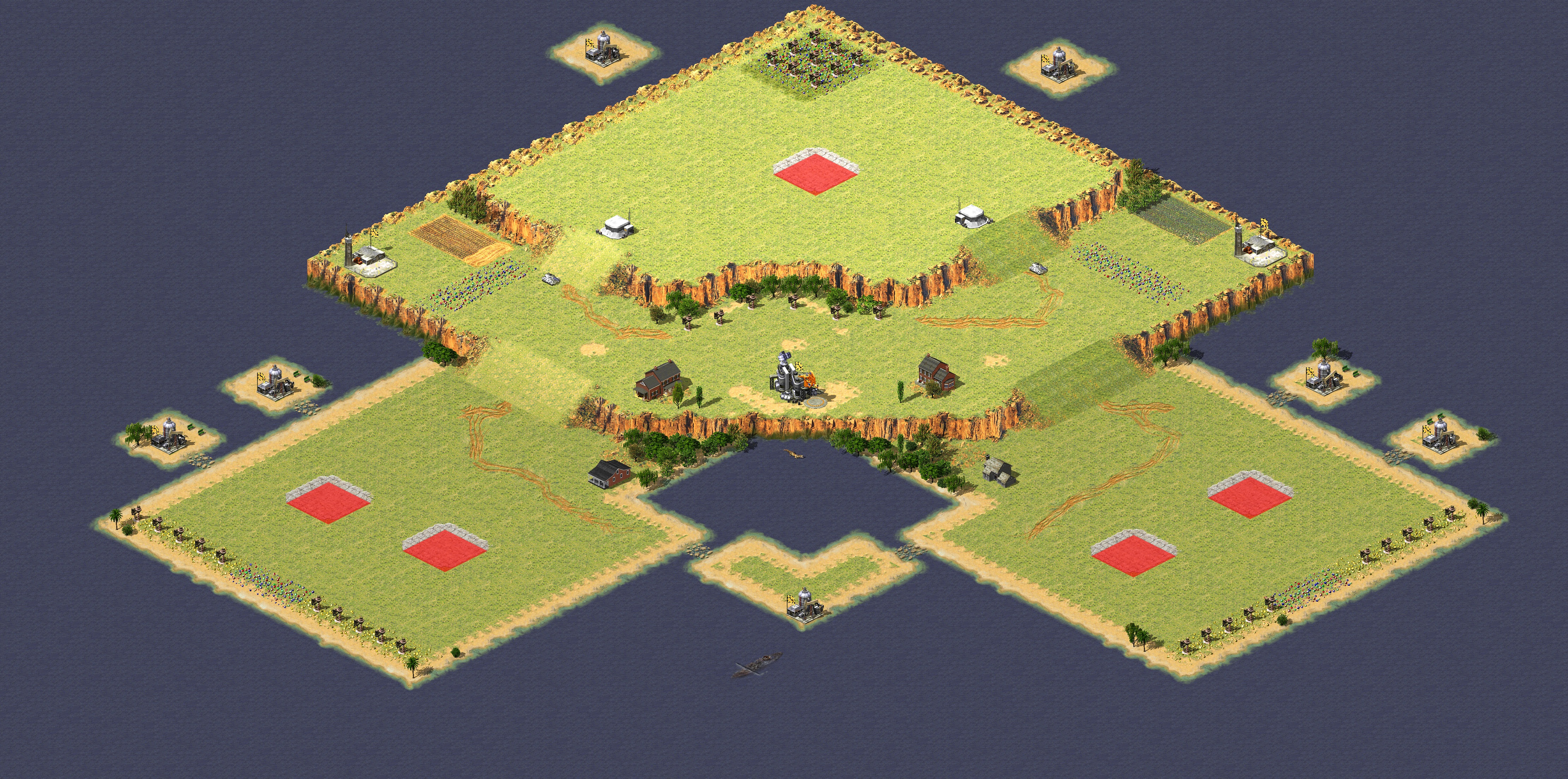 Rendered map: Simple 2v2v1
