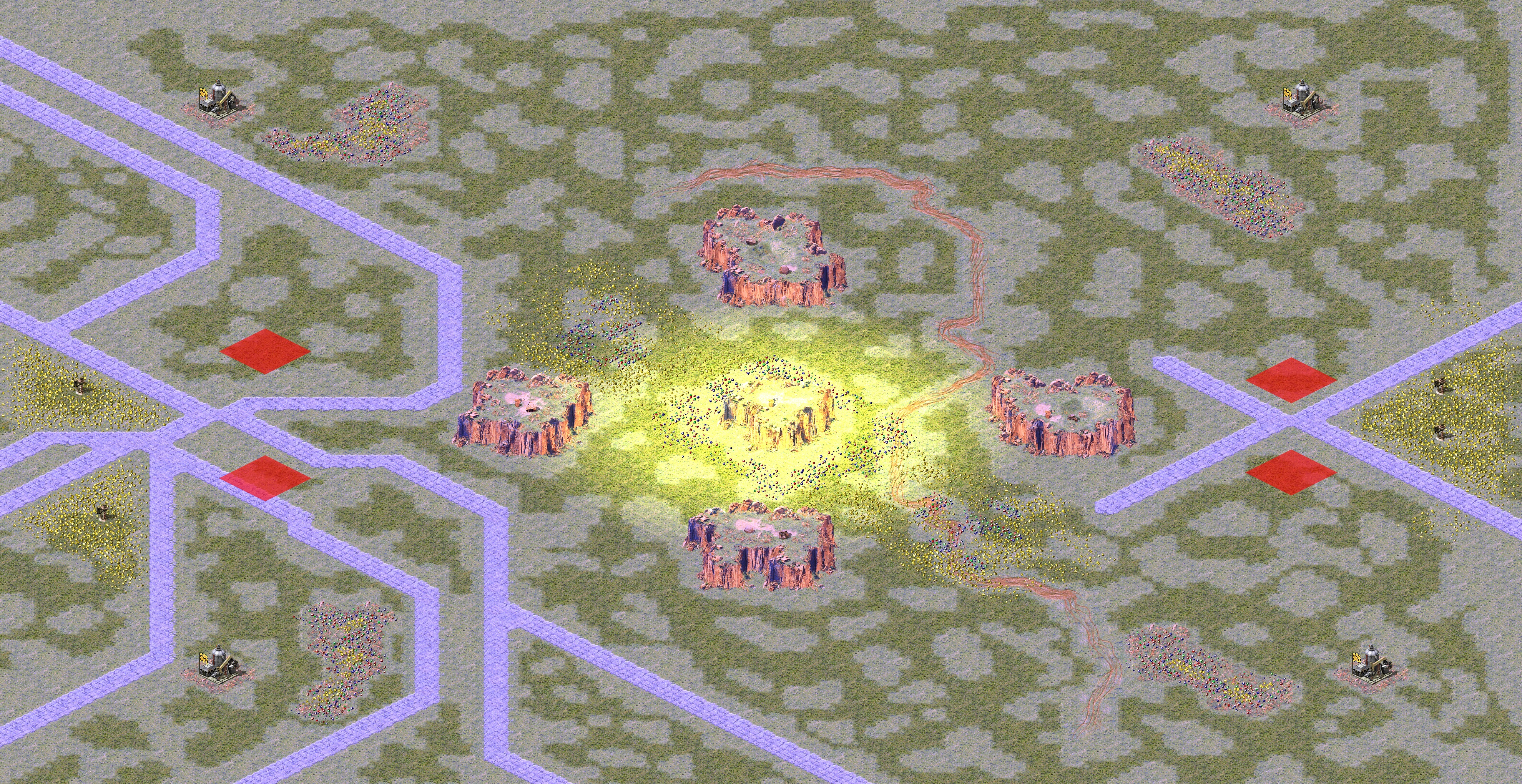 Rendered map: Sunset