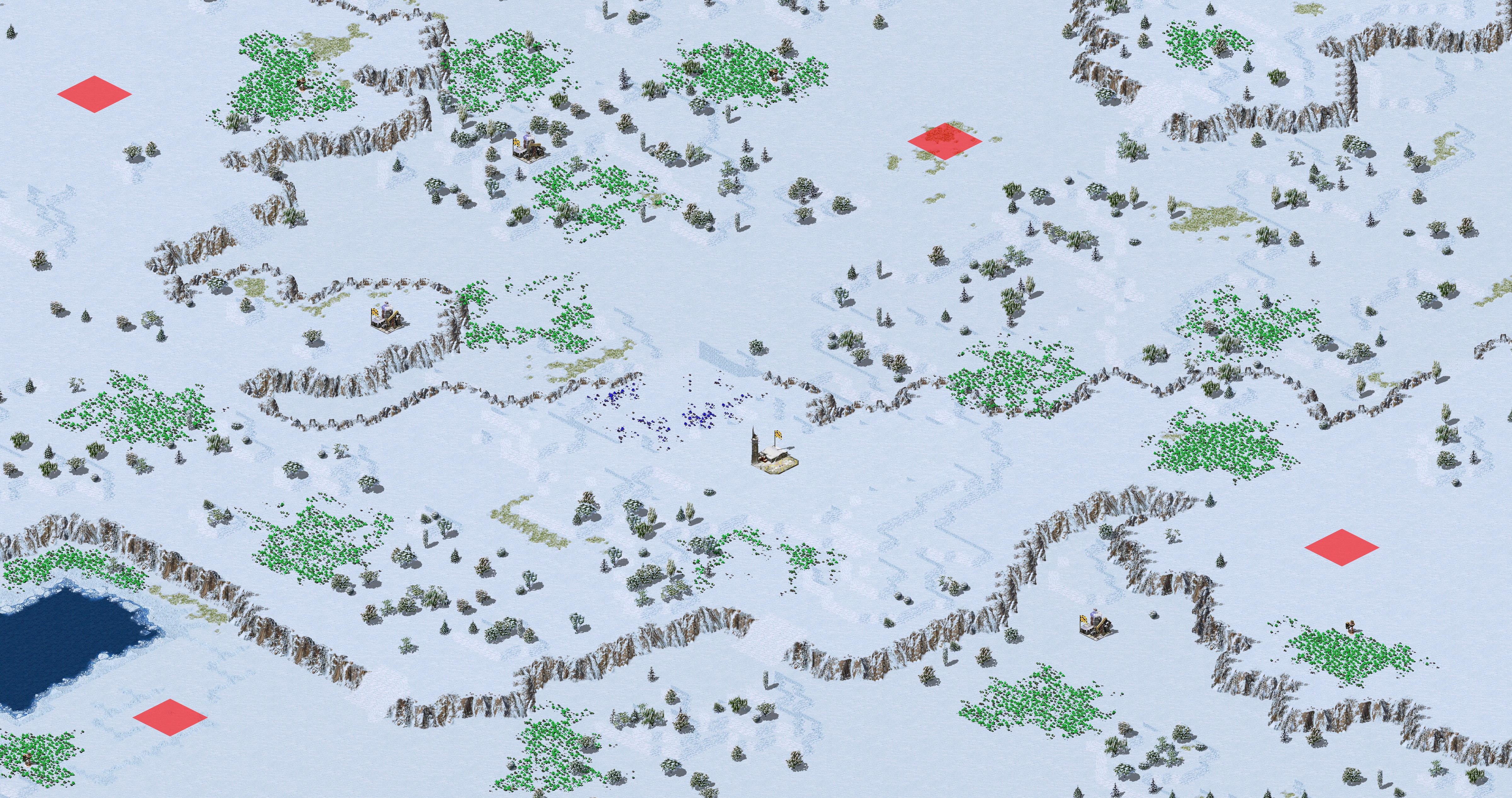 Rendered map: [RA2] Allied Campaign: European Theater - Map 1