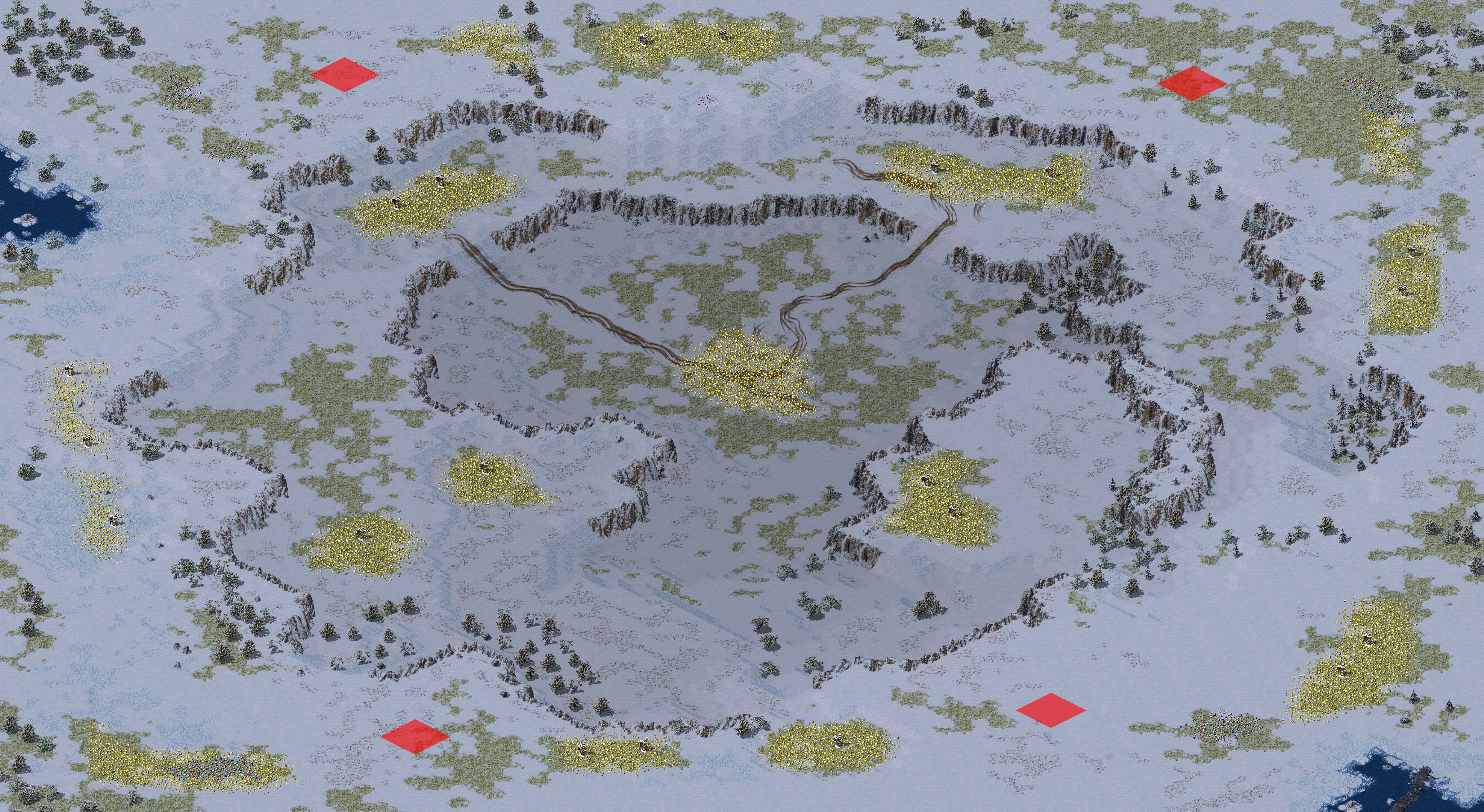 Rendered map: Golden Snowy Field SE Remastered