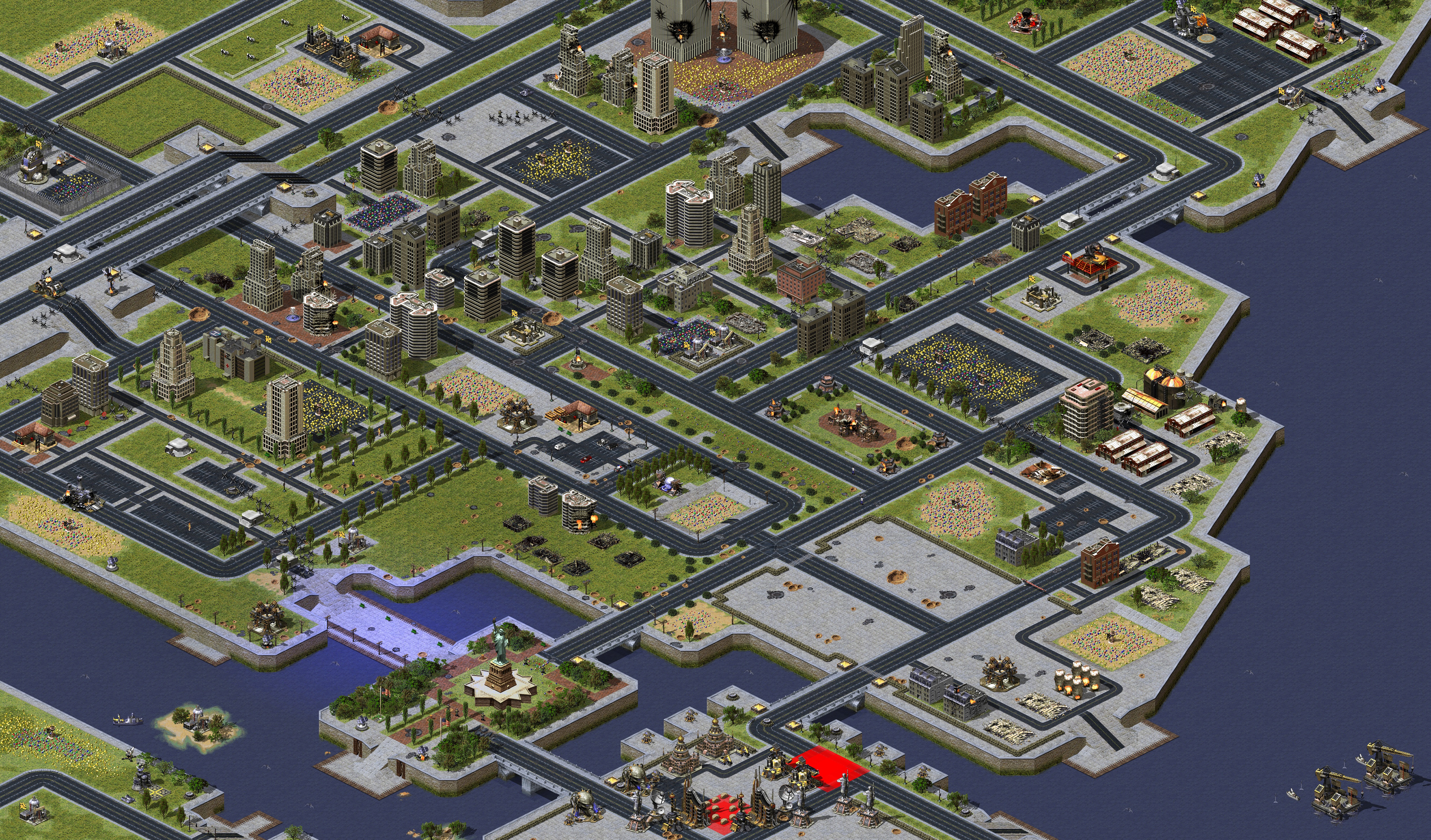 Rendered map: Manhattan - Virus Escape