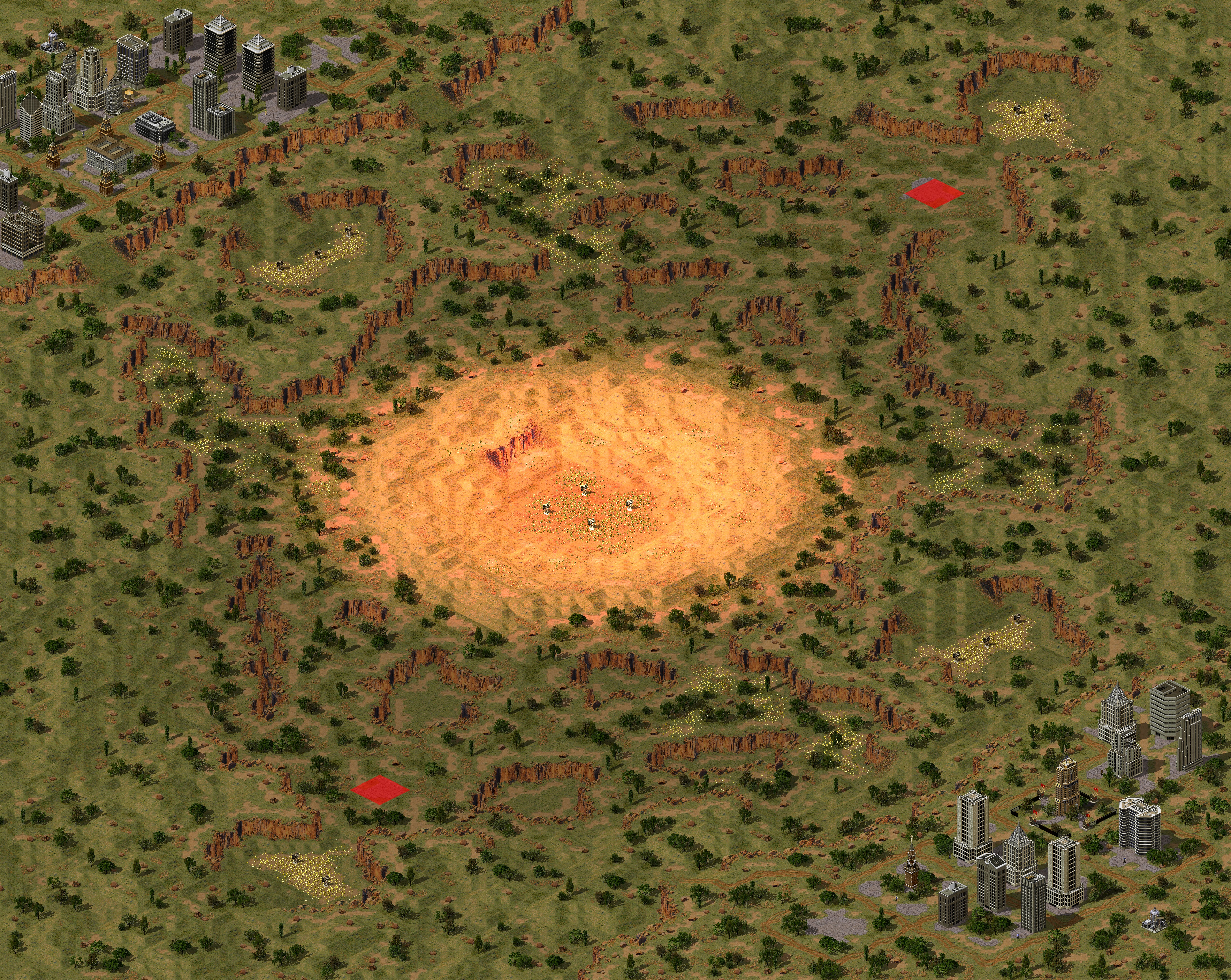 Rendered map: Impact Crater
