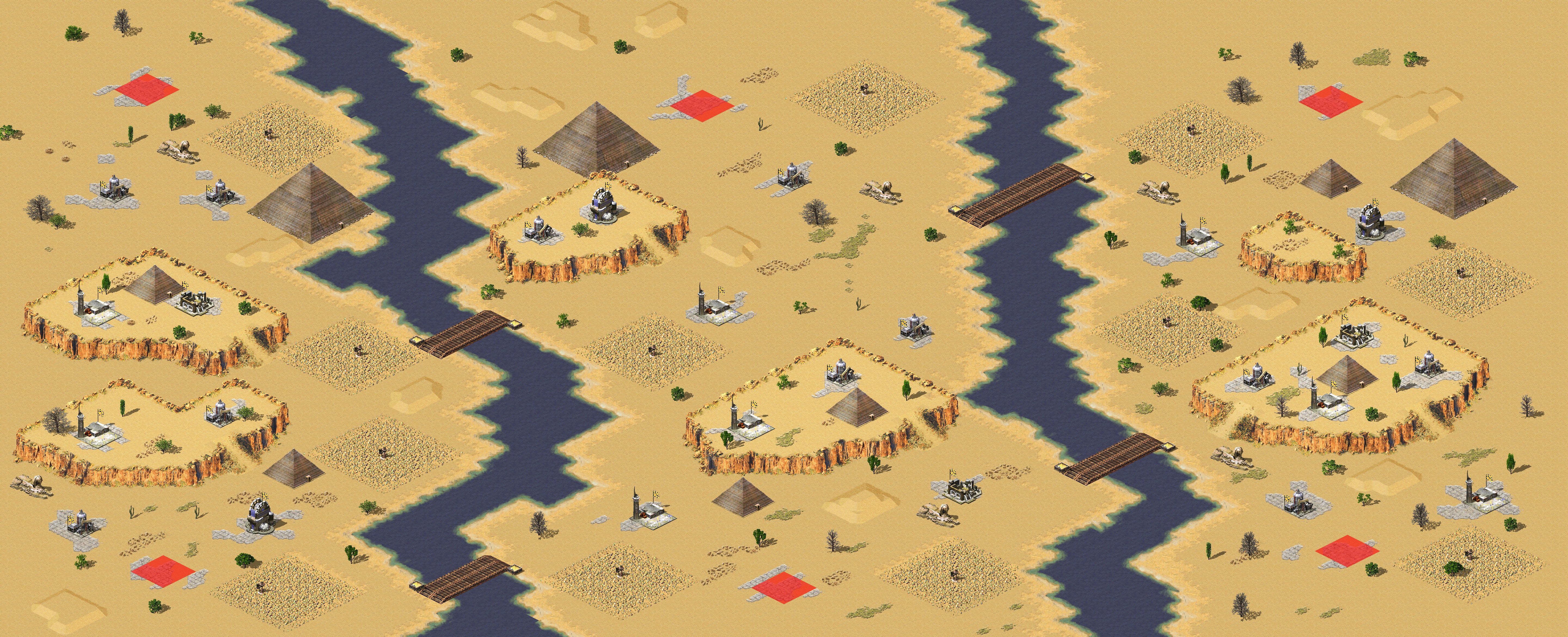 Rendered map: Desert Pyramids