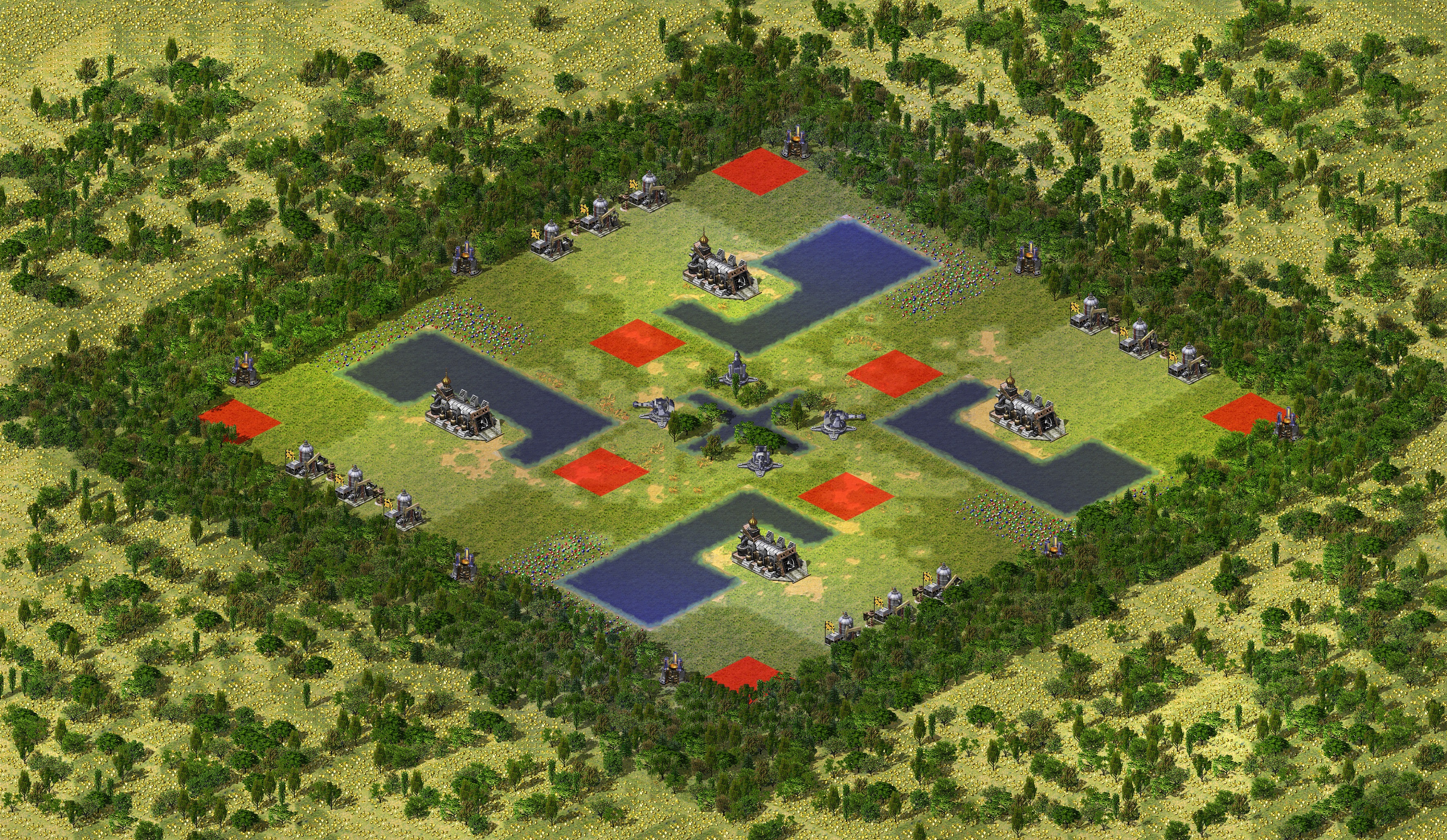 Rendered map: Giant Cannon Golden Valley (Forest Patch)